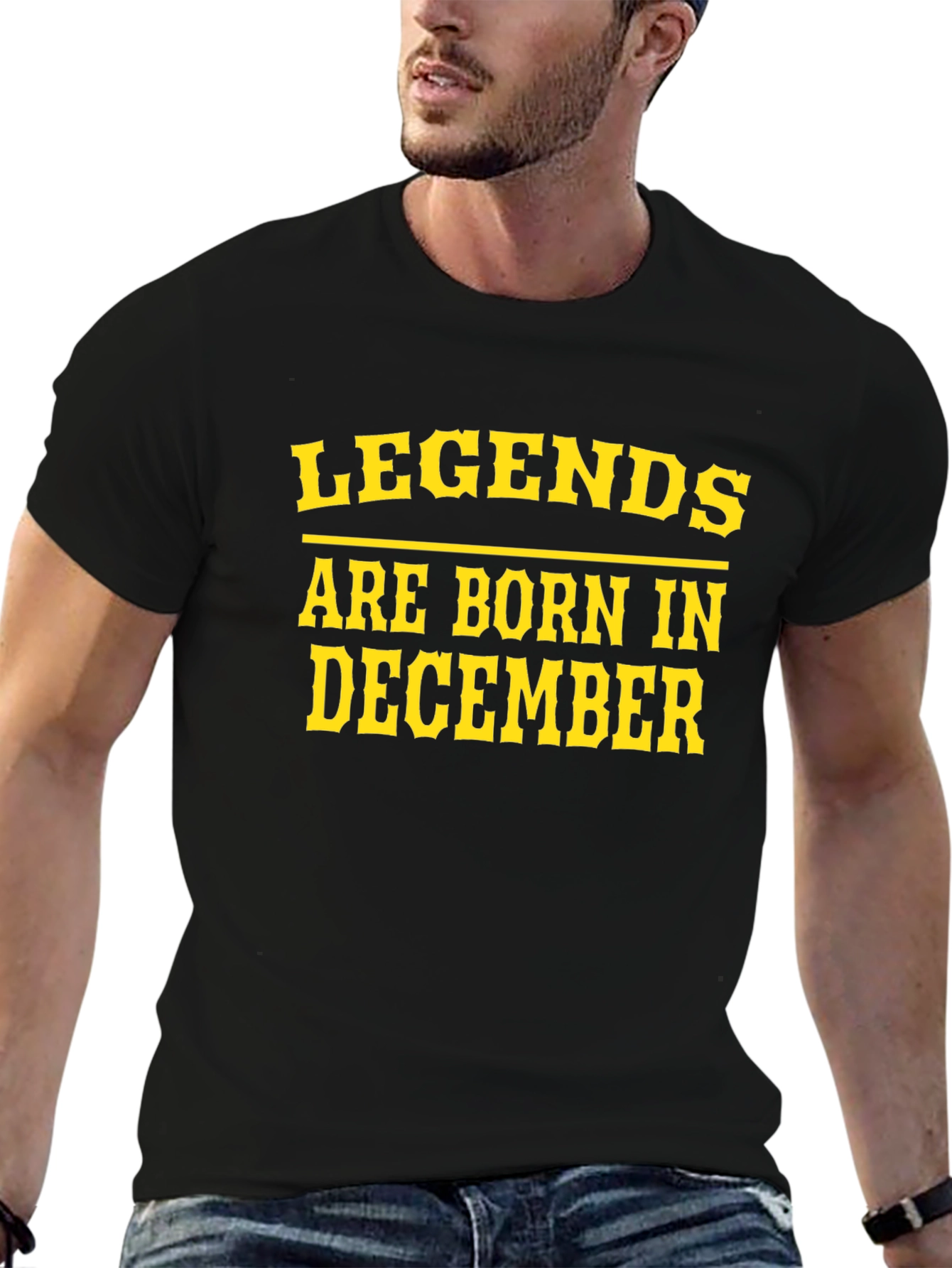 Legends Born in December Black Tee