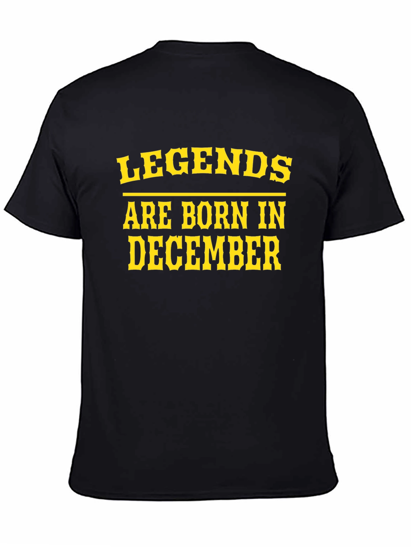 Legends Born in December Black Tee