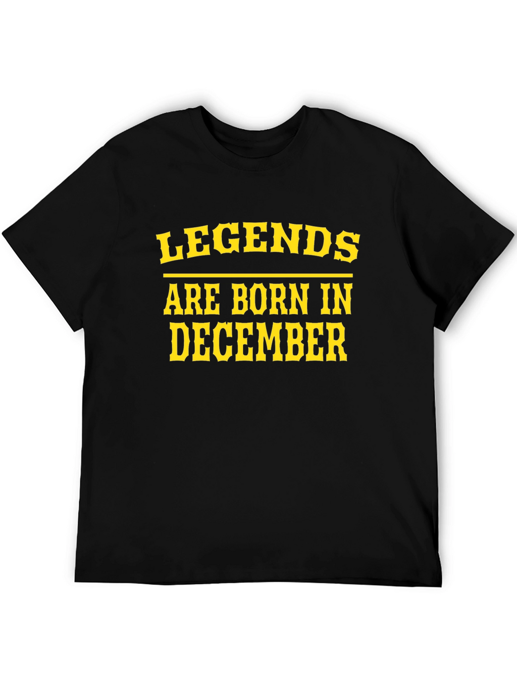 Legends Born in December Black Tee