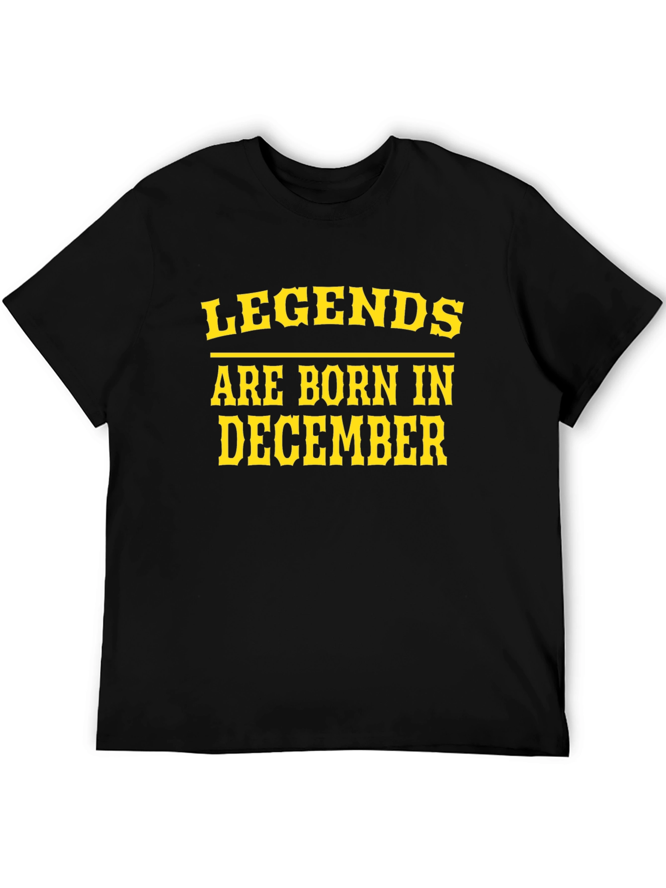 Legends Born in December Black Tee
