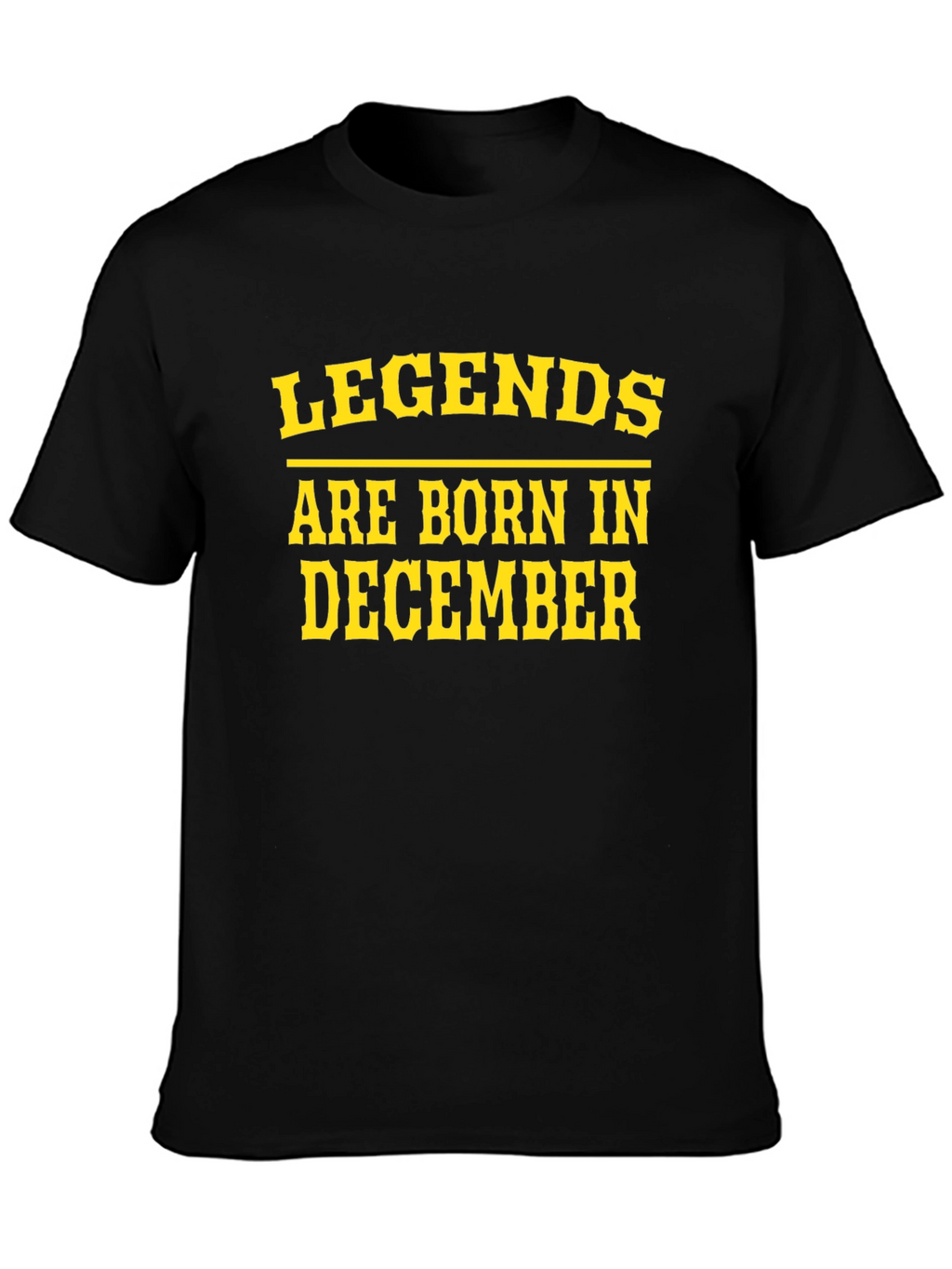 Legends Born in December Black Tee