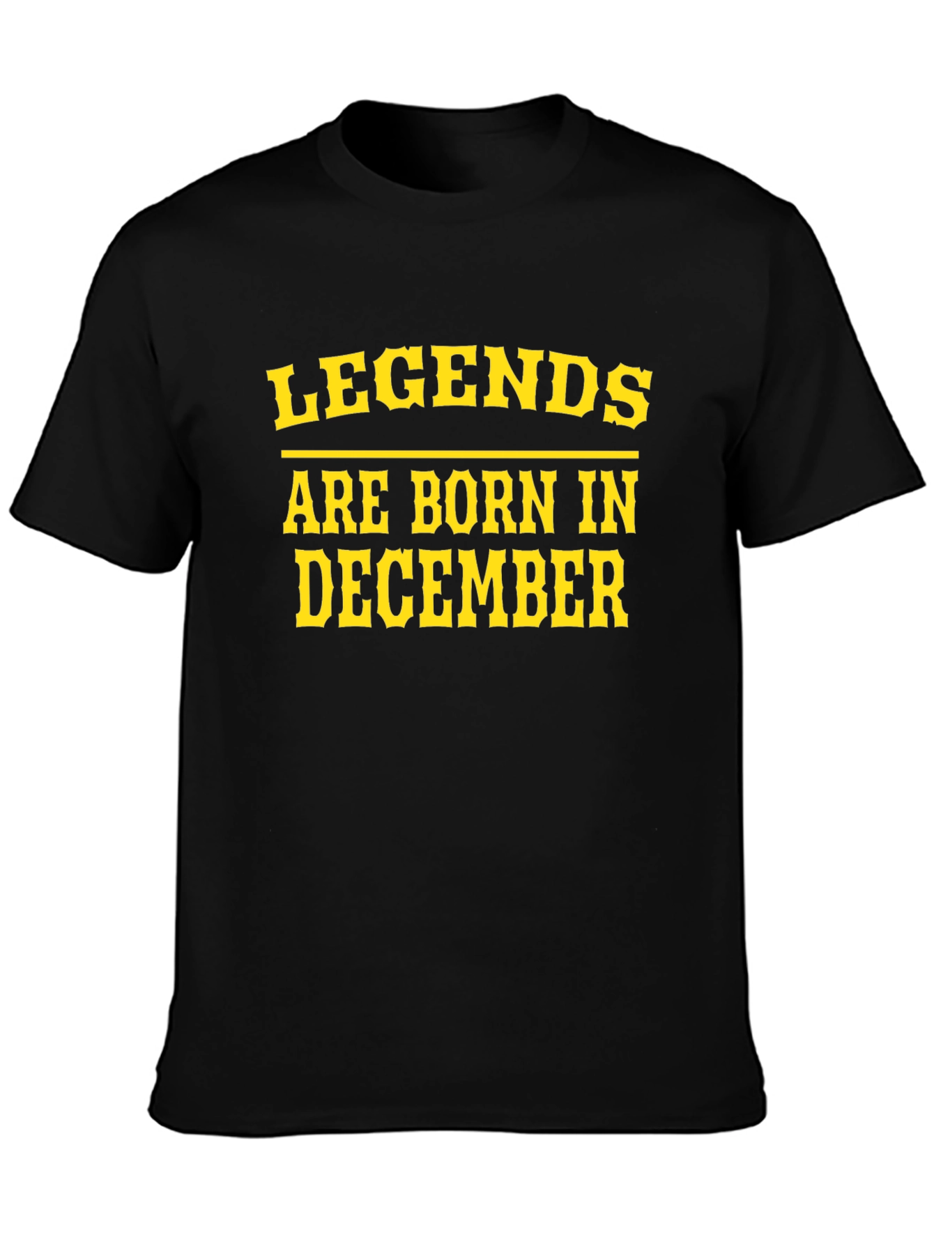 Legends Born in December Black Tee
