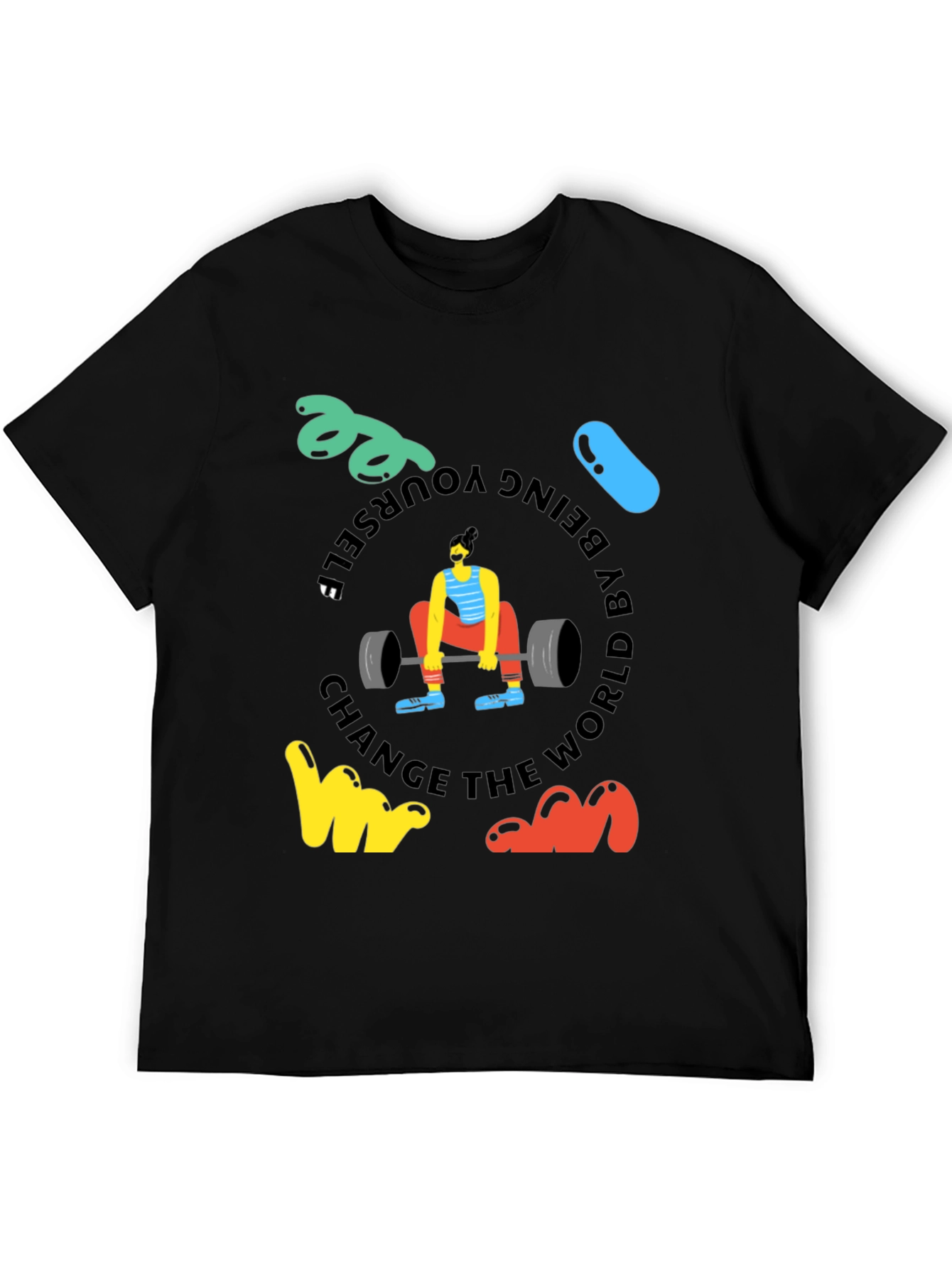 Unique Graphic T-Shirt - Be Yourself Change the World