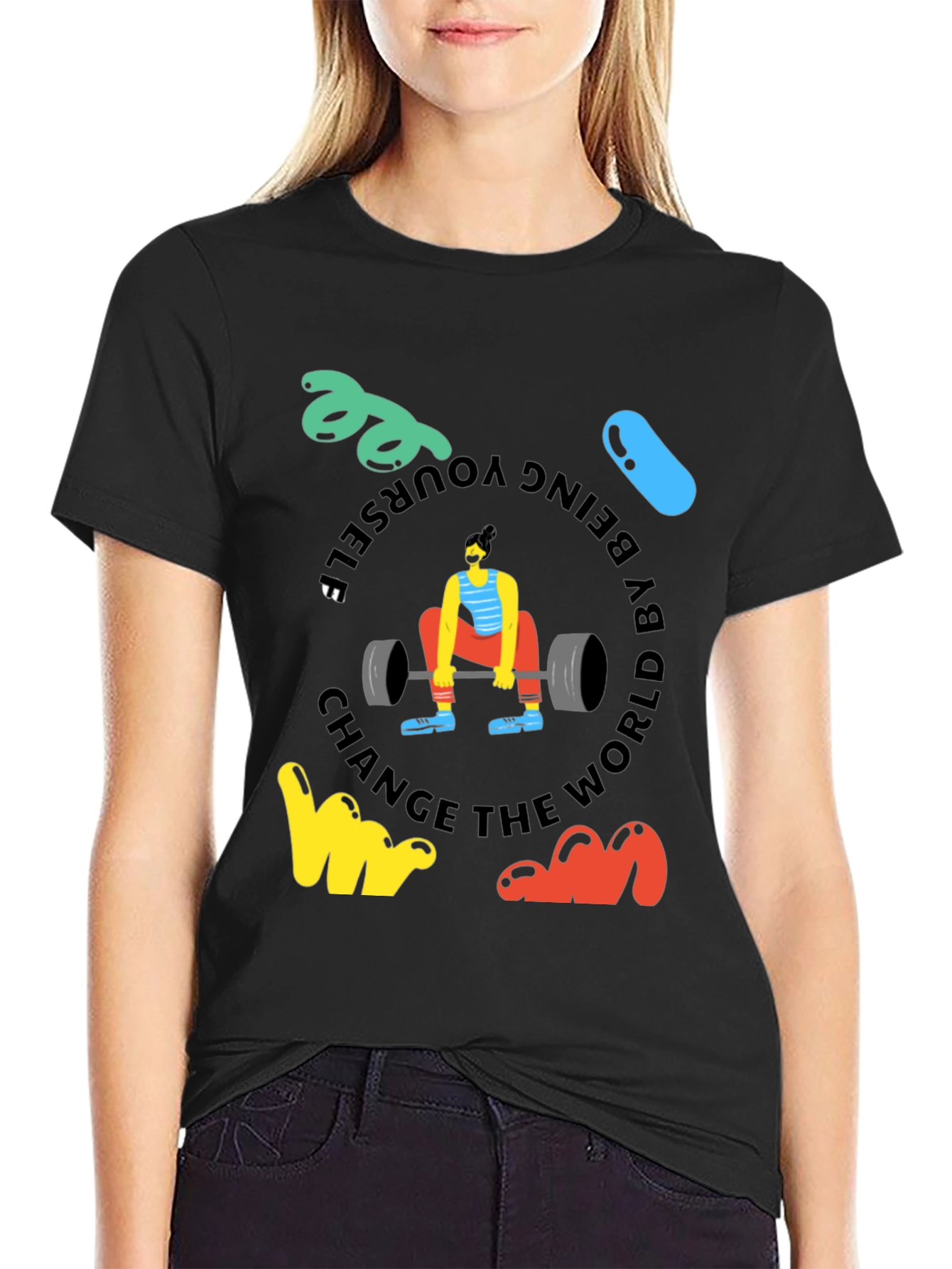 Unique Graphic T-Shirt - Be Yourself Change the World