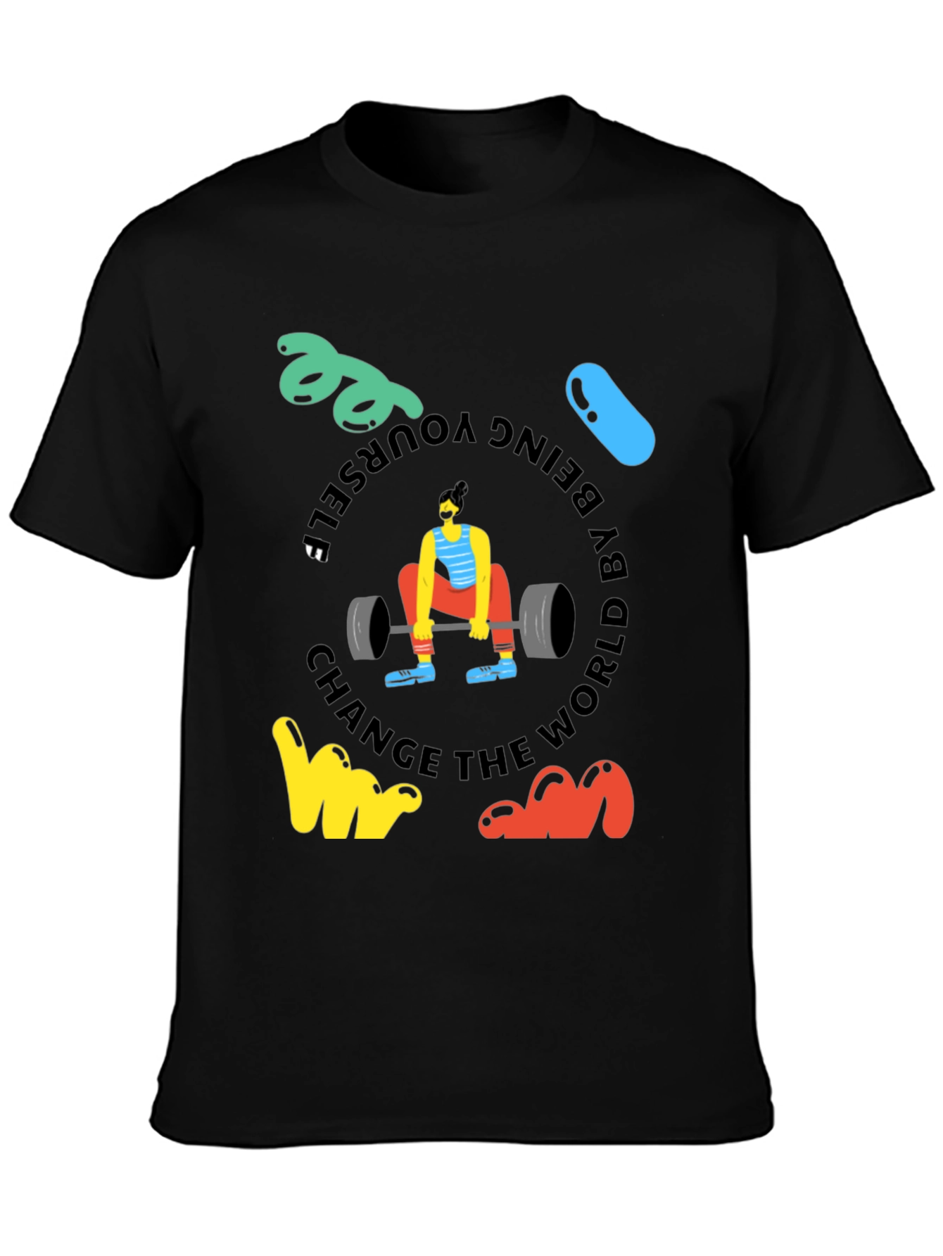 Unique Graphic T-Shirt - Be Yourself Change the World