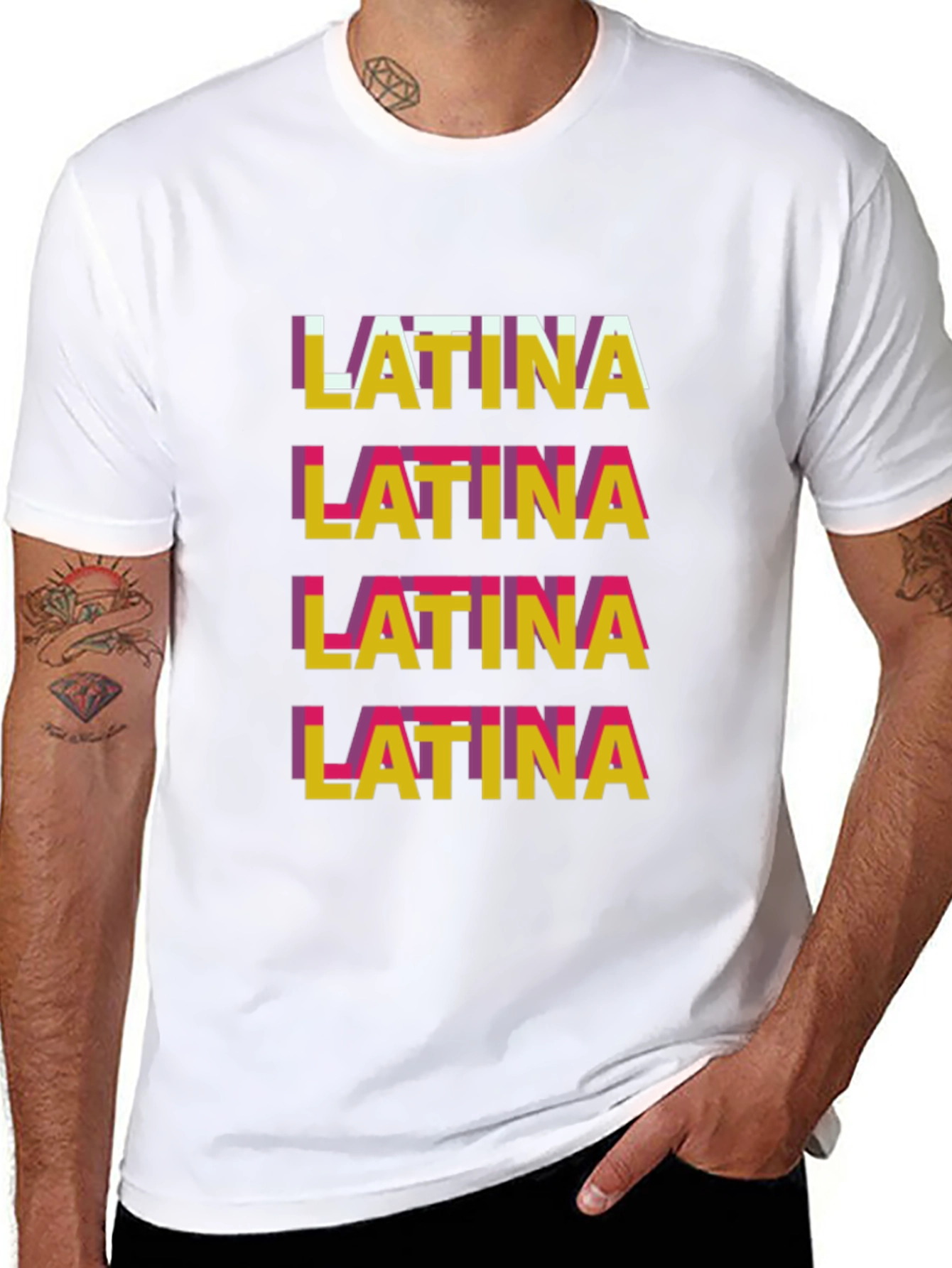 Latina Graphic Tee - Stylish Word Art T-Shirt