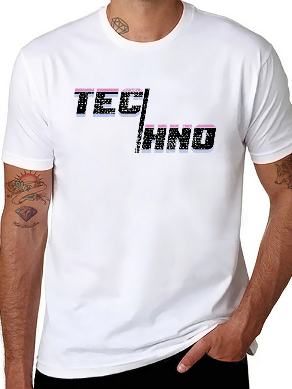 Techno Graphic T-Shirt - Black