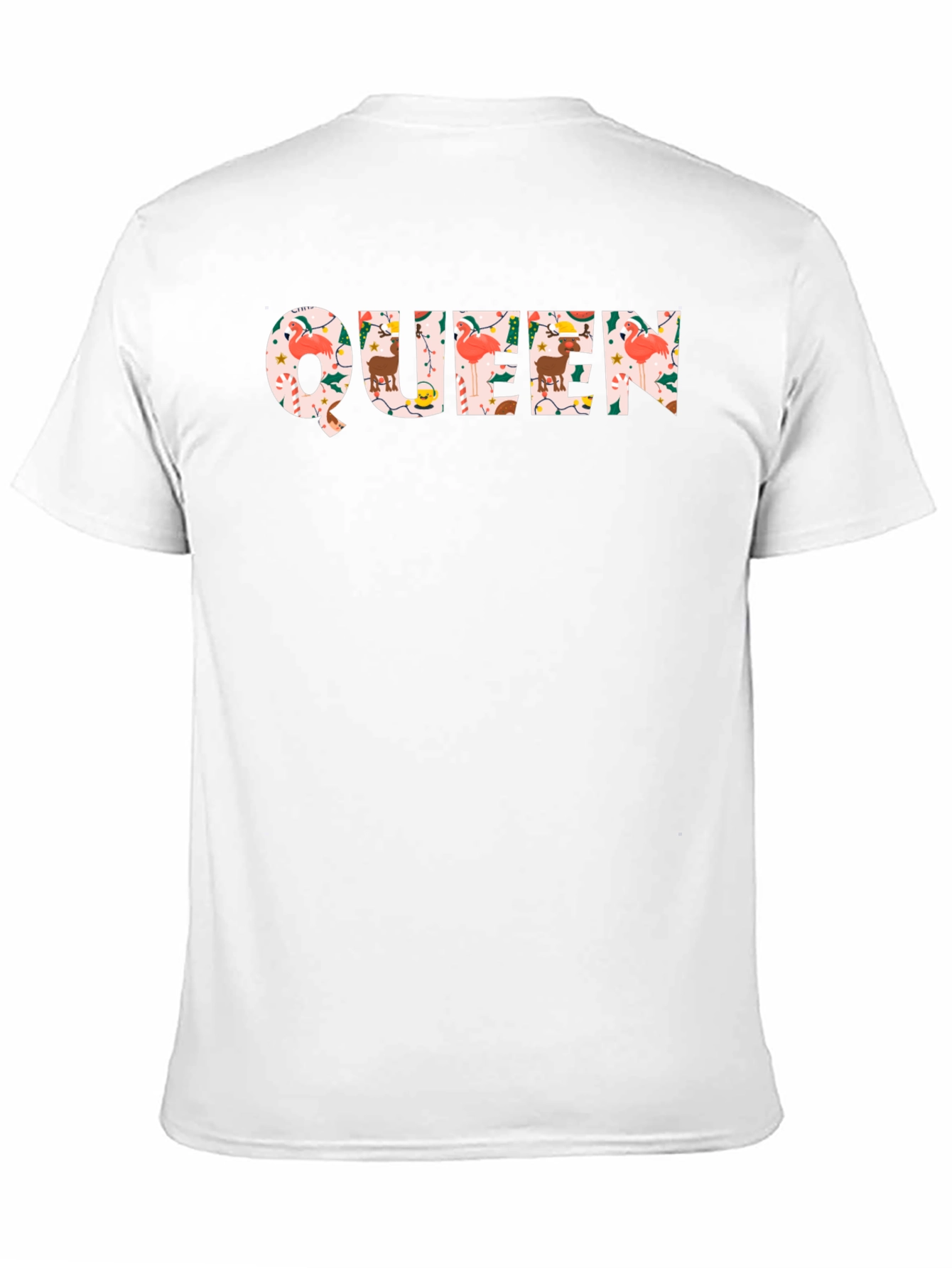 Christmas Queen Black Crew Neck T-Shirt