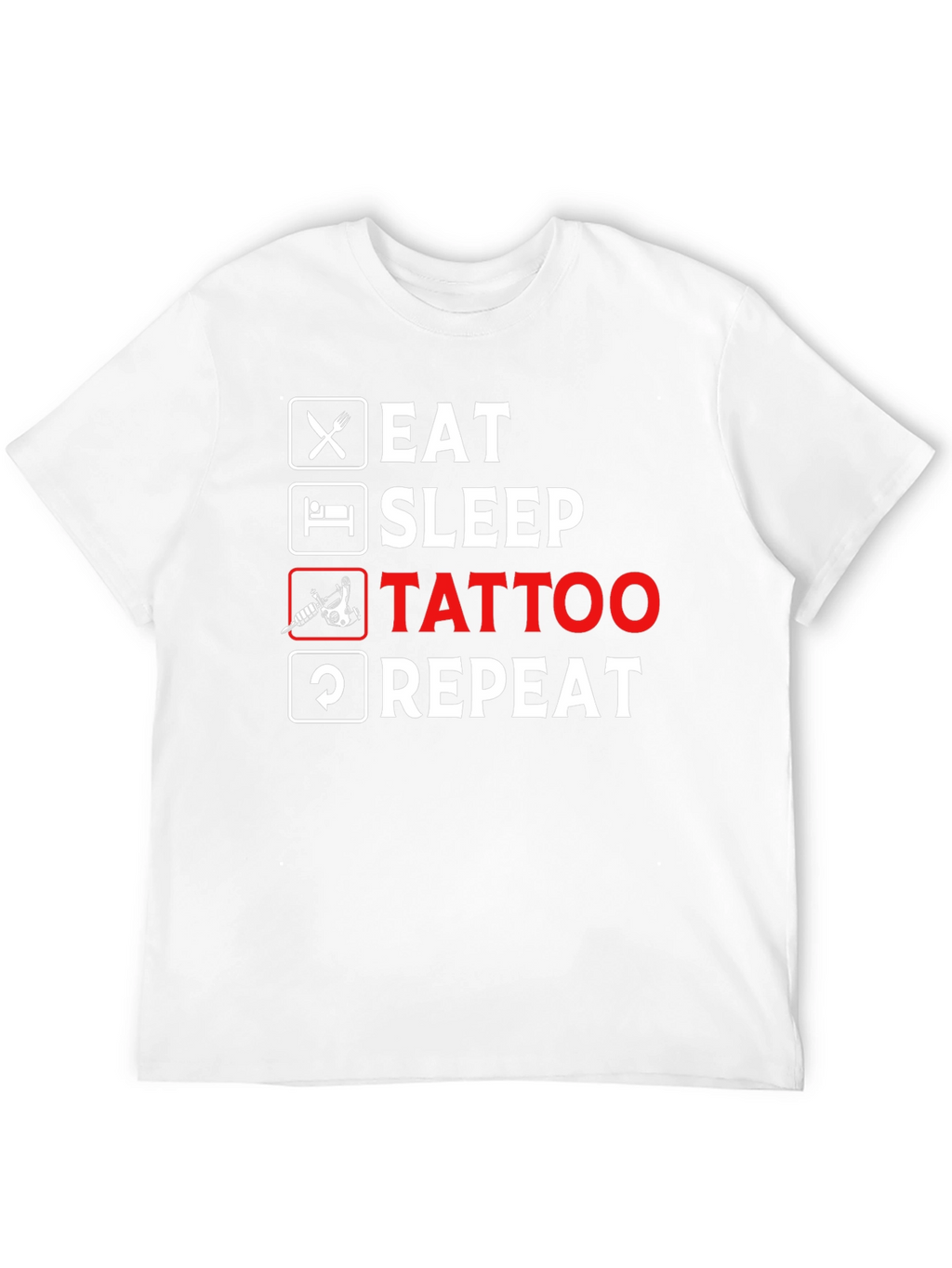 Eat Sleep Tattoo Repeat Black T-Shirt