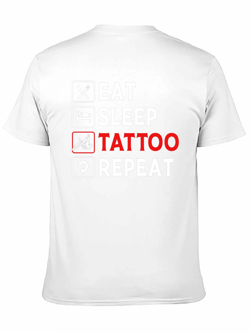 Eat Sleep Tattoo Repeat Black T-Shirt