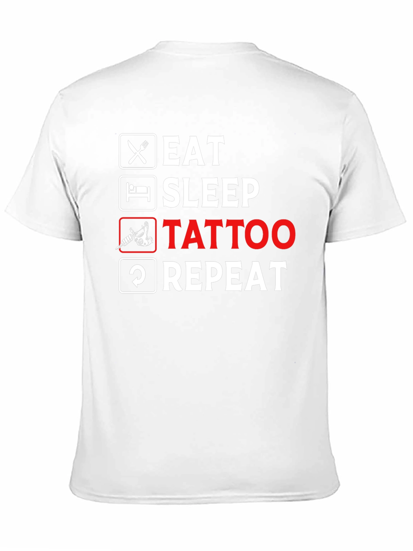 Eat Sleep Tattoo Repeat Black T-Shirt