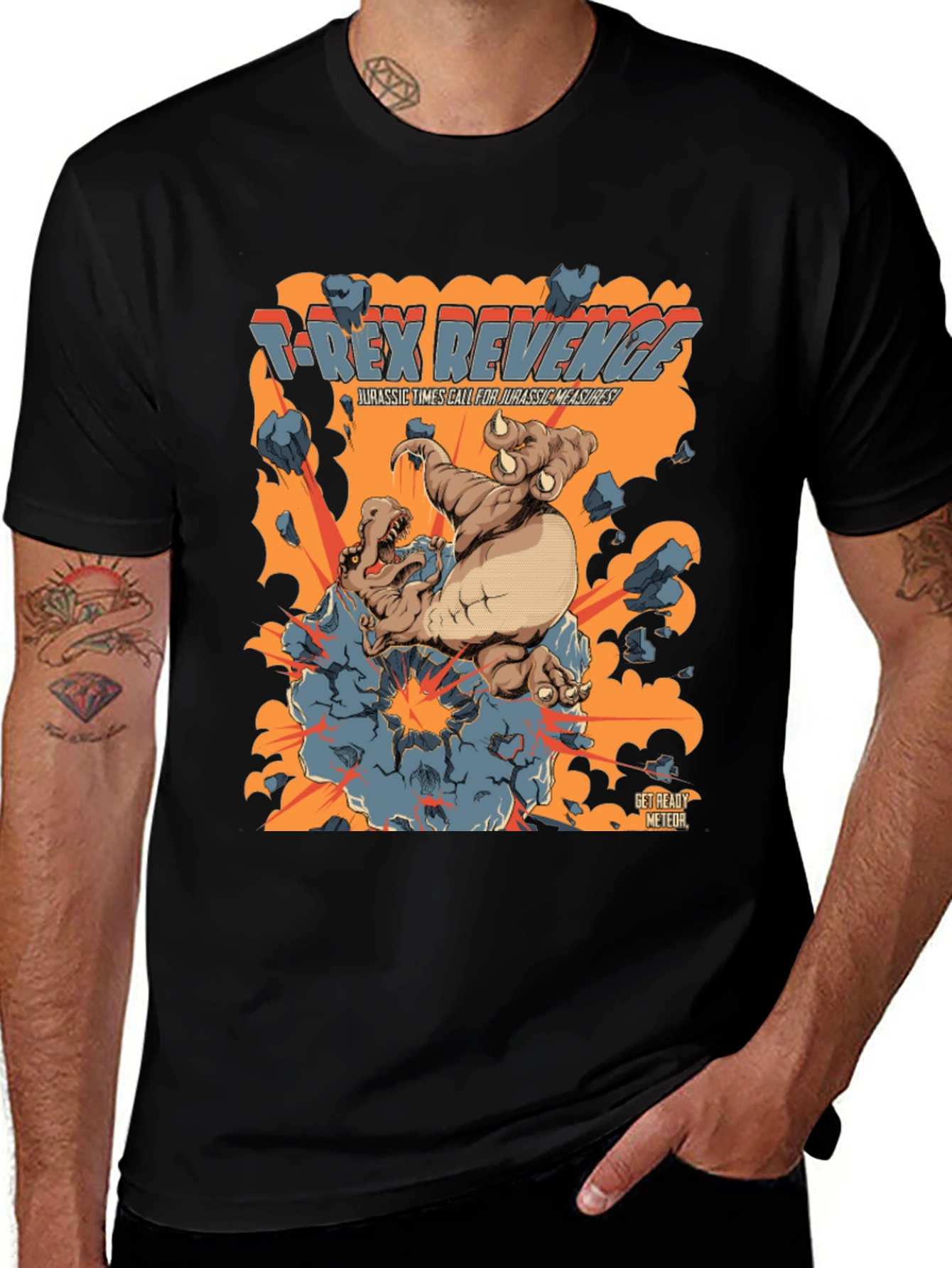 T-Rex Revenge Graphic T-Shirt Jurassic Dinosaur Tee