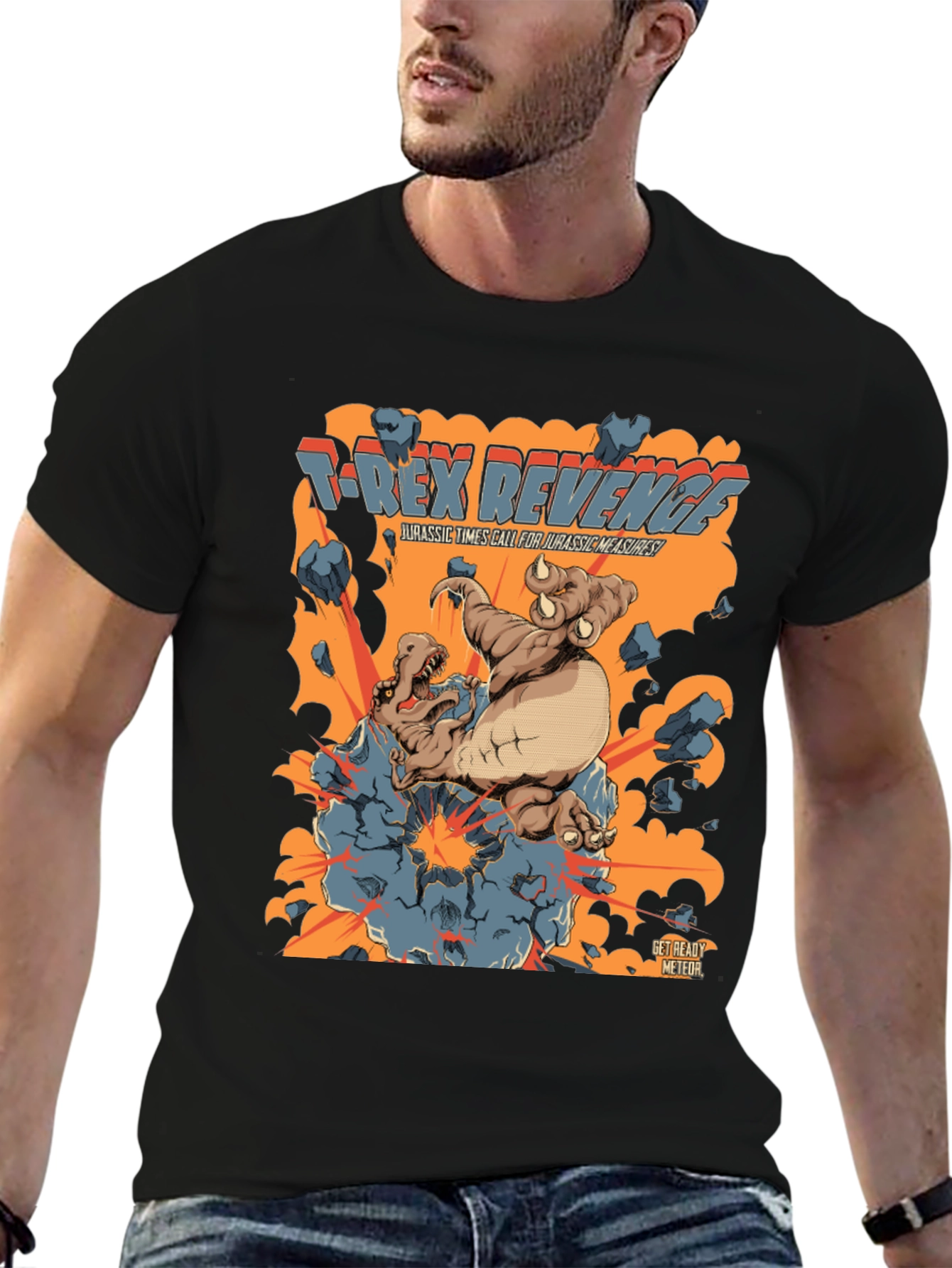 T-Rex Revenge Graphic T-Shirt Jurassic Dinosaur Tee