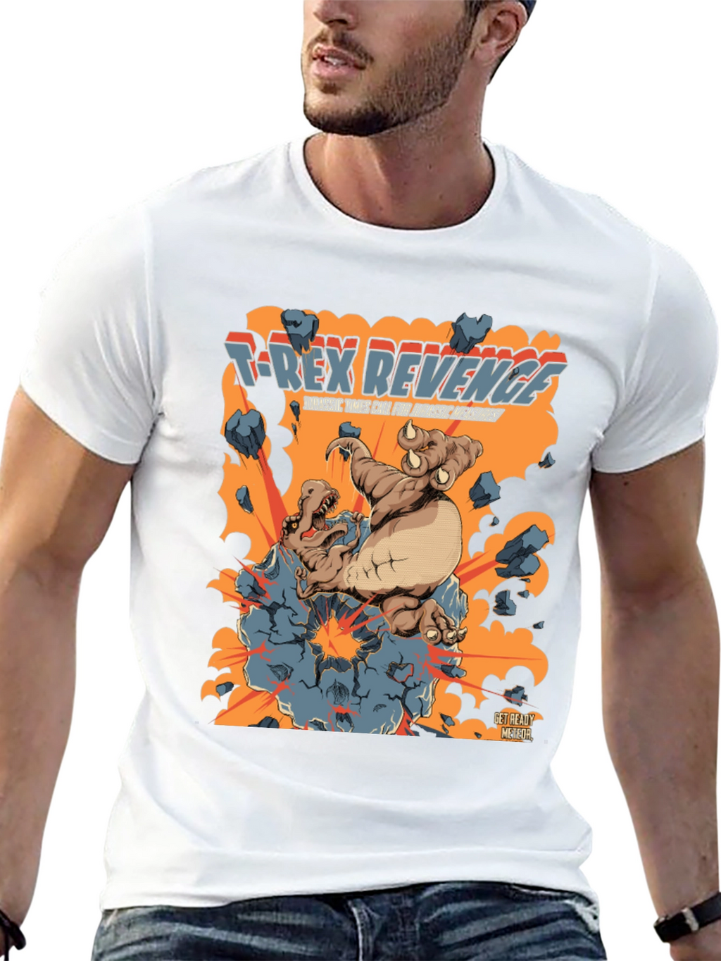 T-Rex Revenge Graphic T-Shirt Jurassic Dinosaur Tee