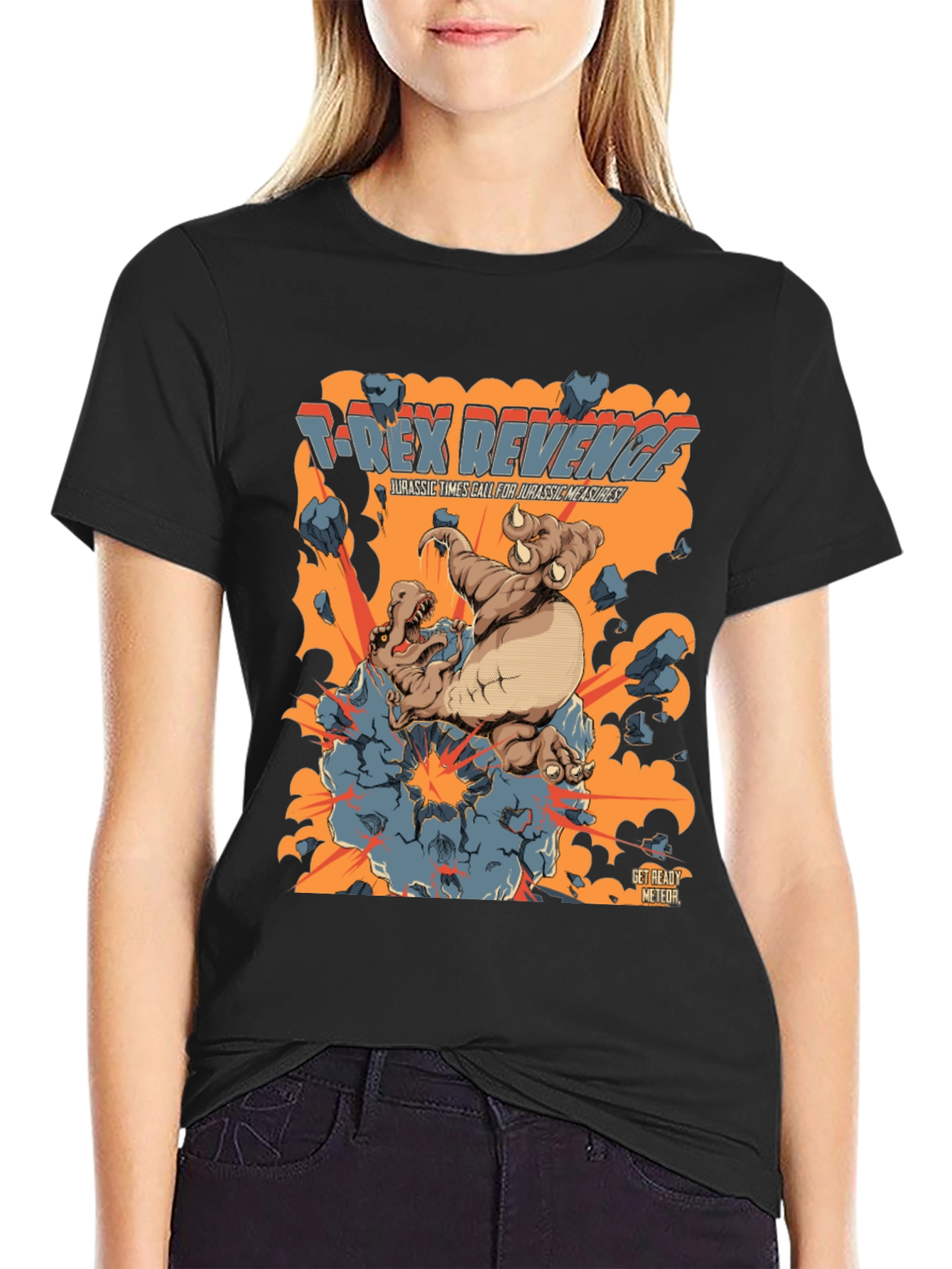 T-Rex Revenge Graphic T-Shirt Jurassic Dinosaur Tee