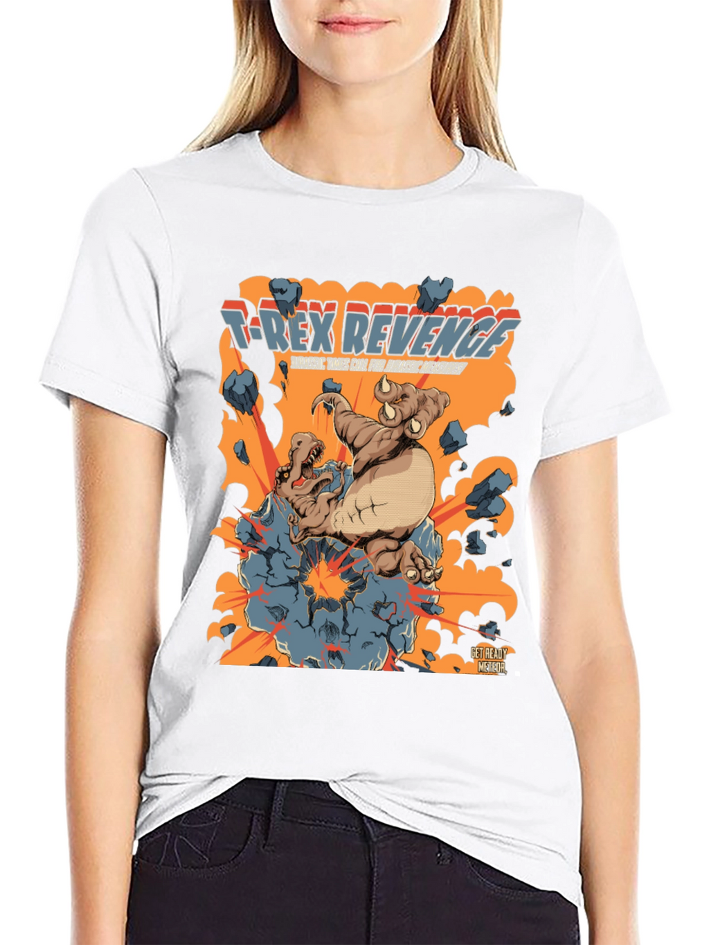 T-Rex Revenge Graphic T-Shirt Jurassic Dinosaur Tee