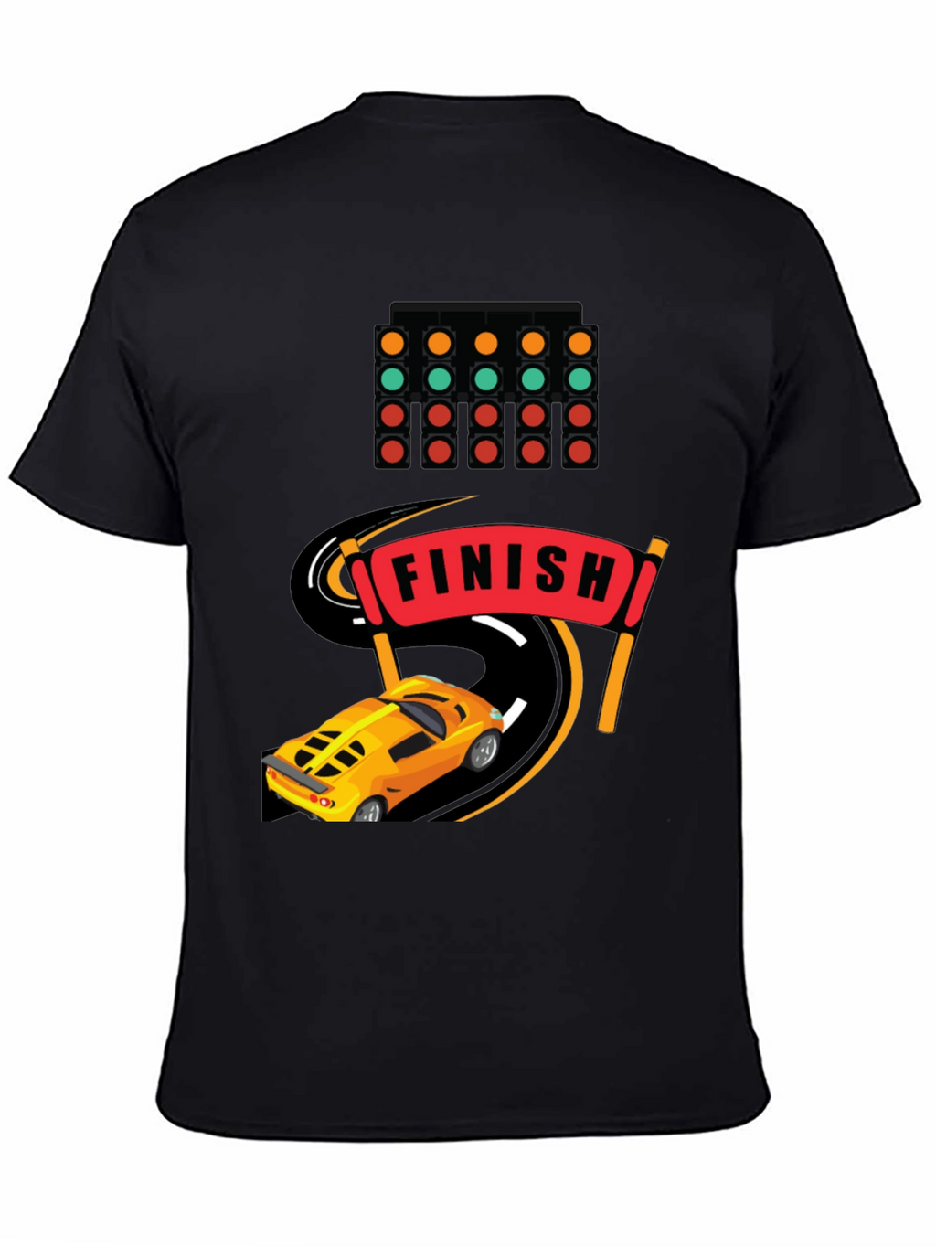 Race Car Finish Line Graphic T-Shirt