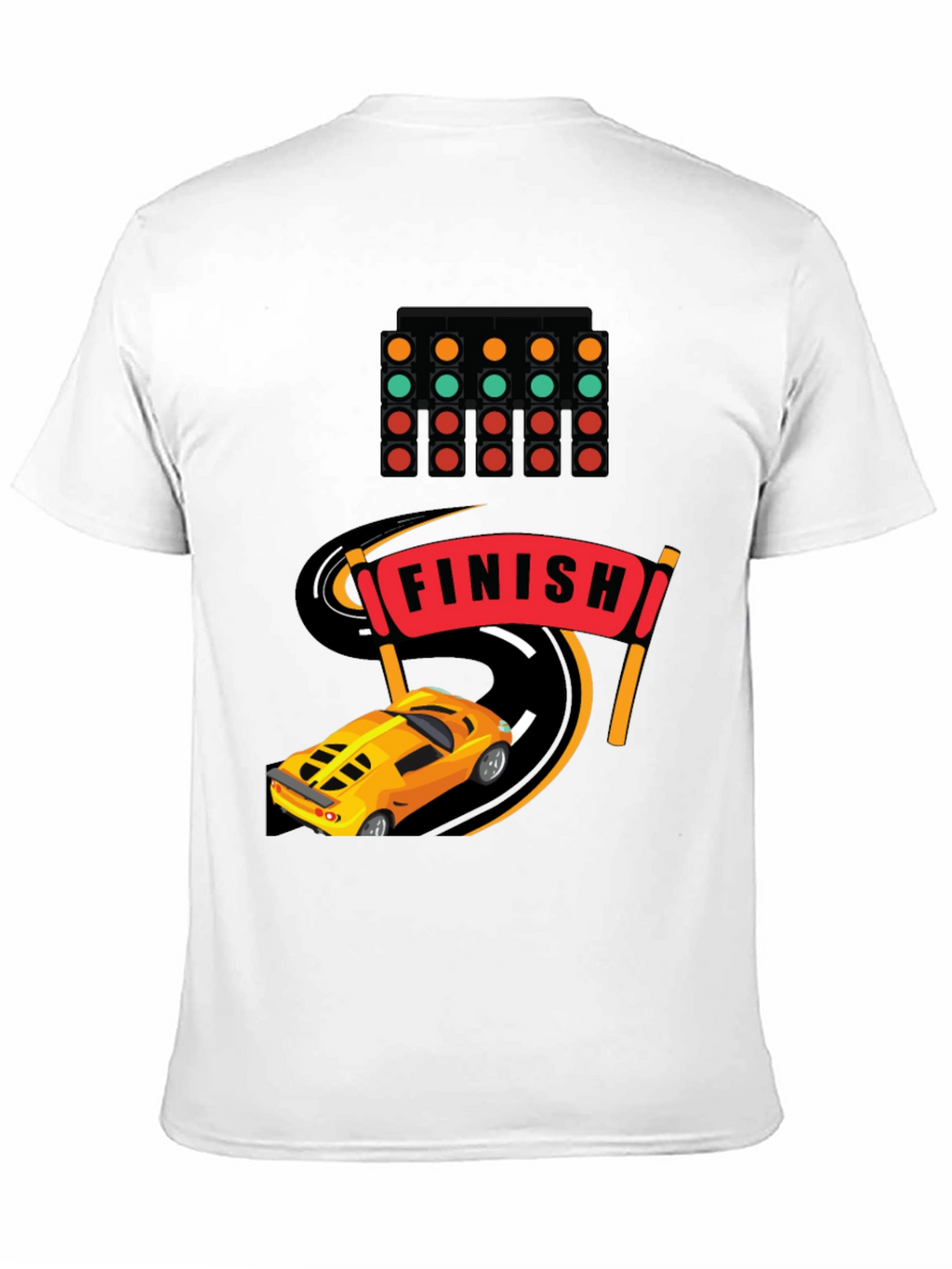 Race Car Finish Line Graphic T-Shirt