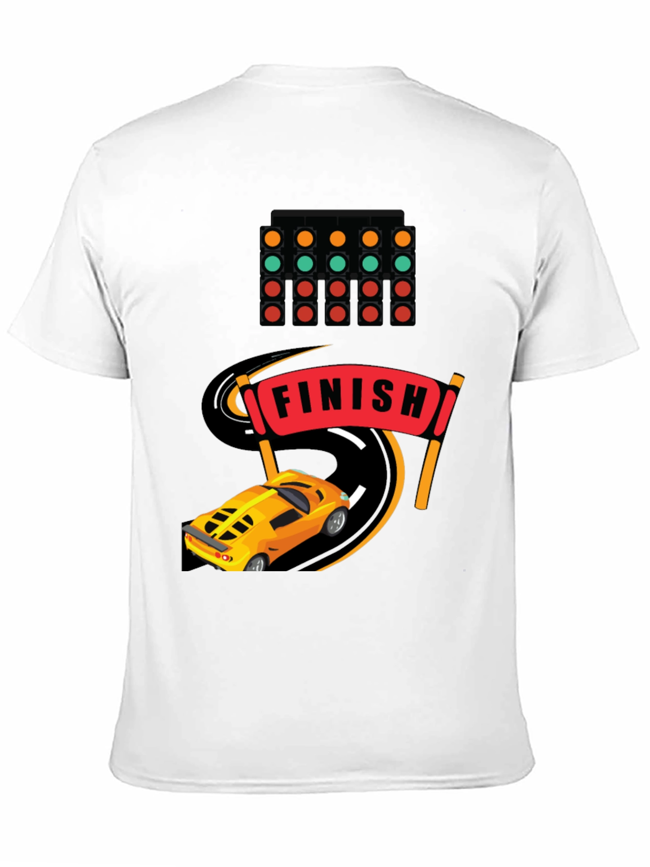 Race Car Finish Line Graphic T-Shirt