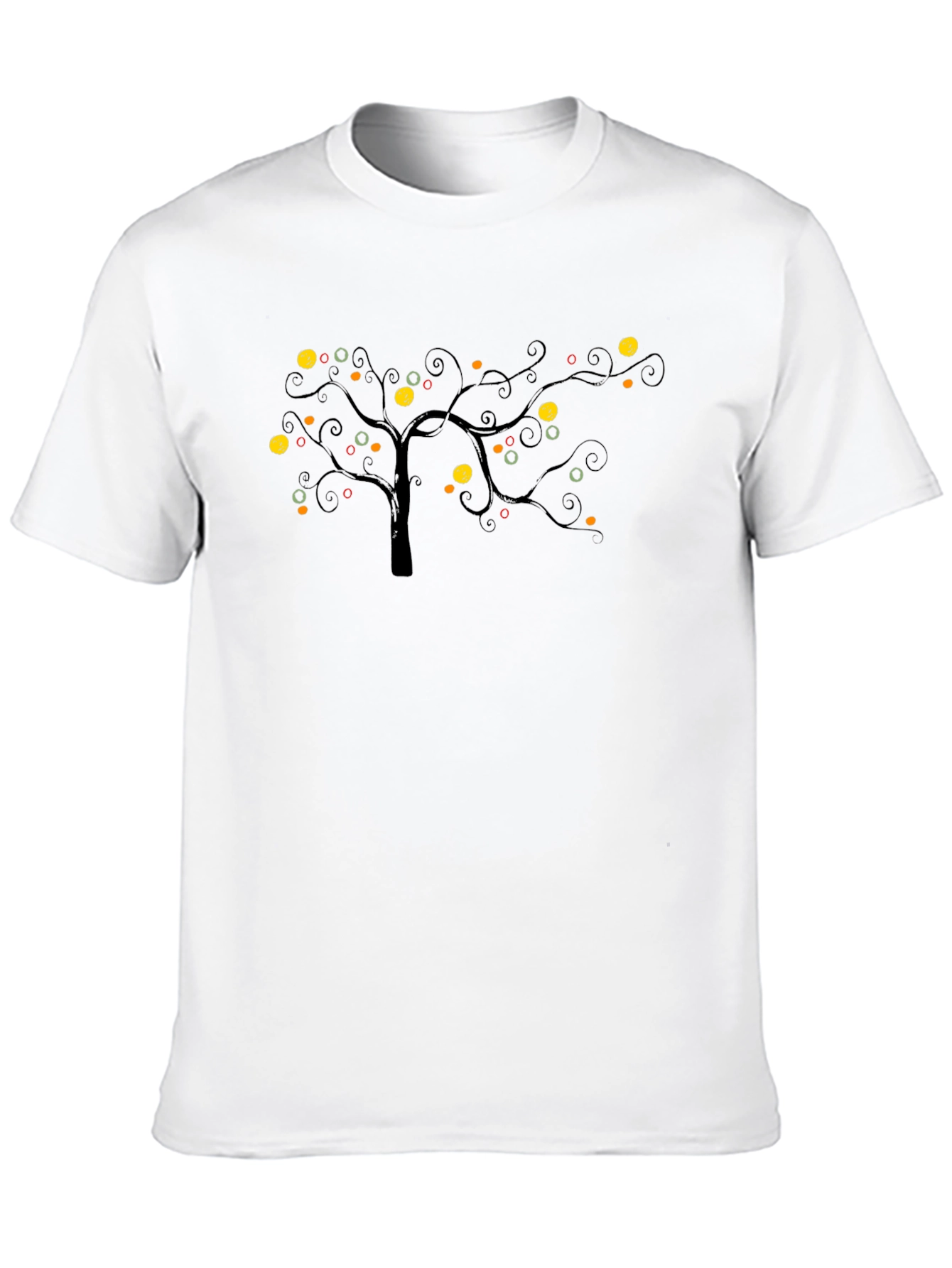Unique Tree Graphic Black Tee