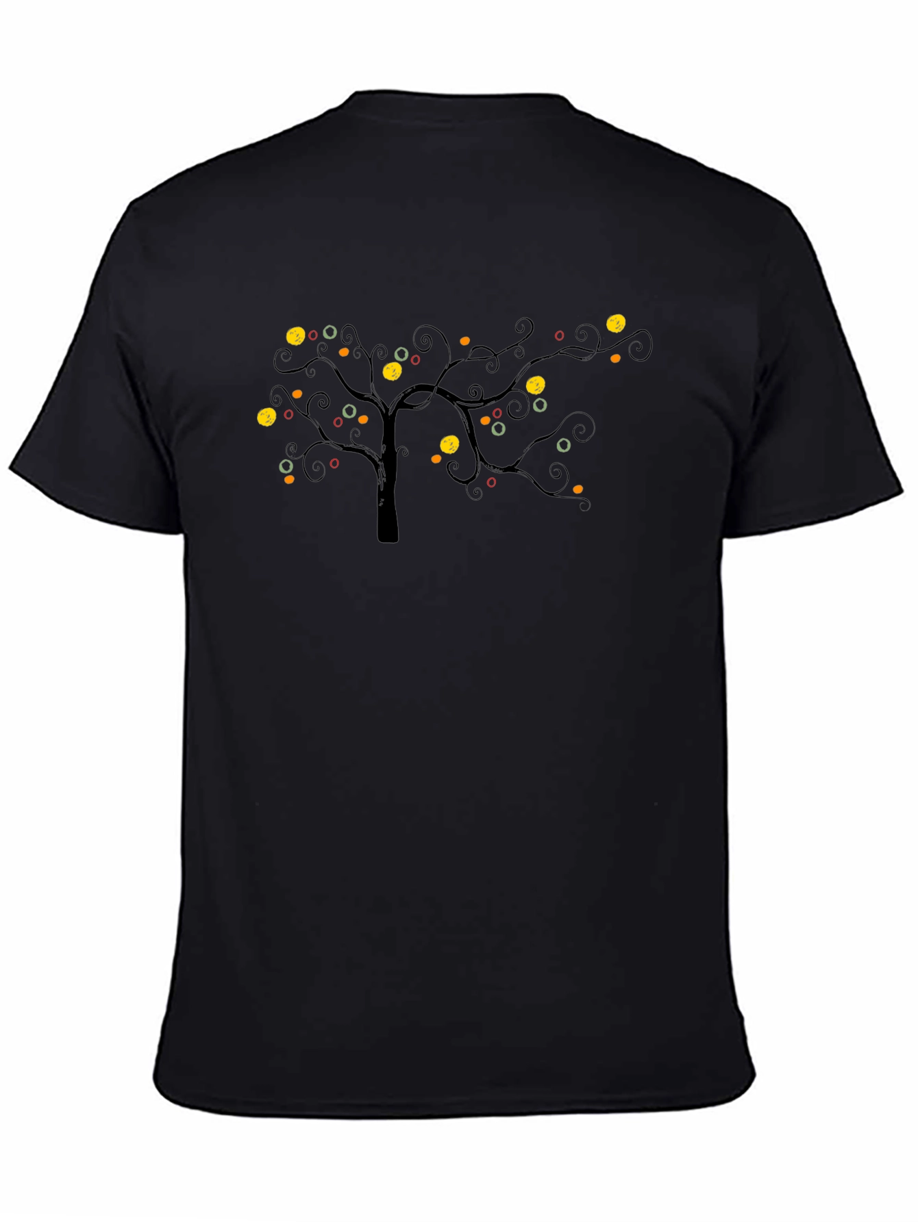 Unique Tree Graphic Black Tee