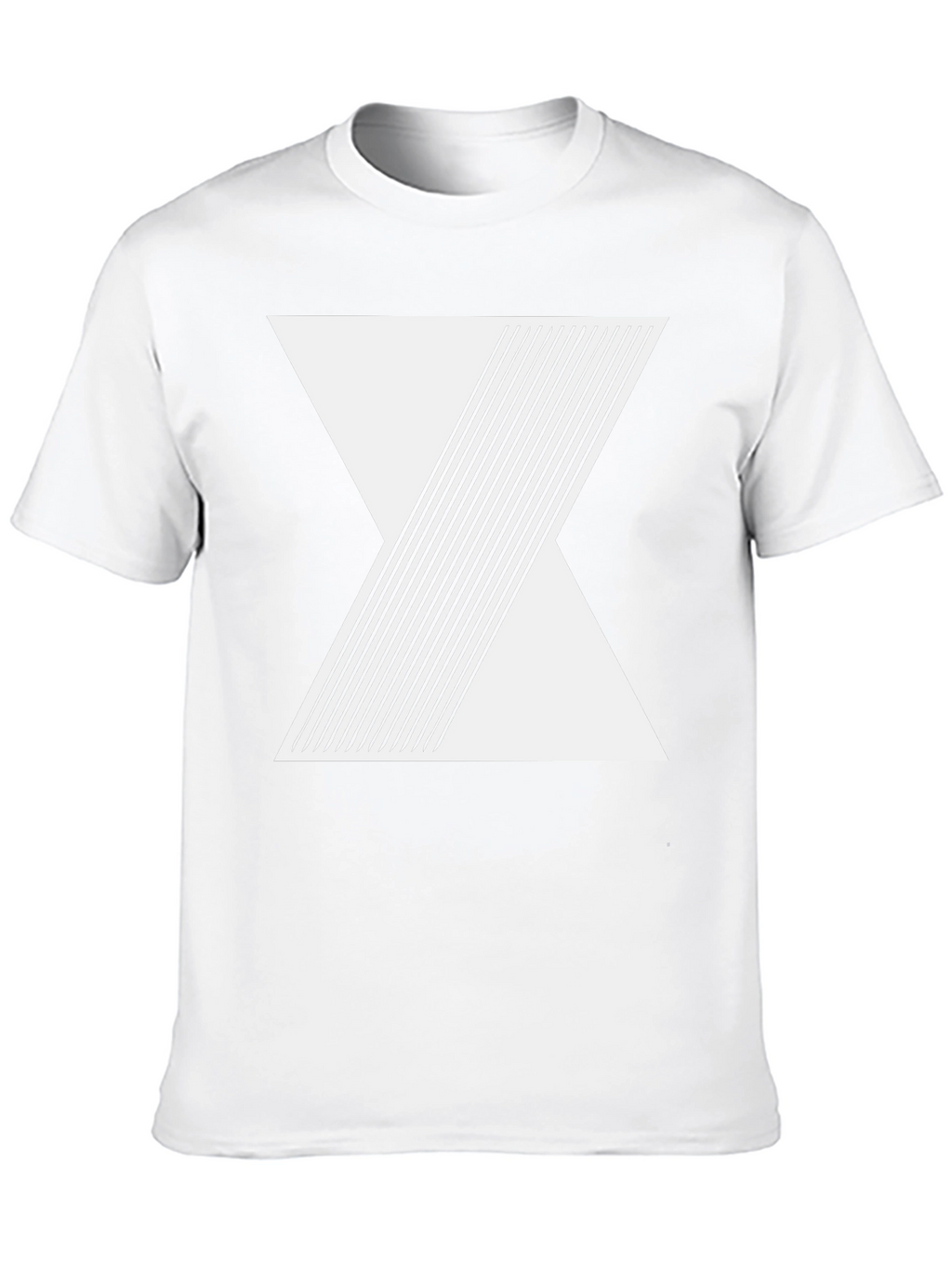 Geometric Line Design Black T-Shirt
