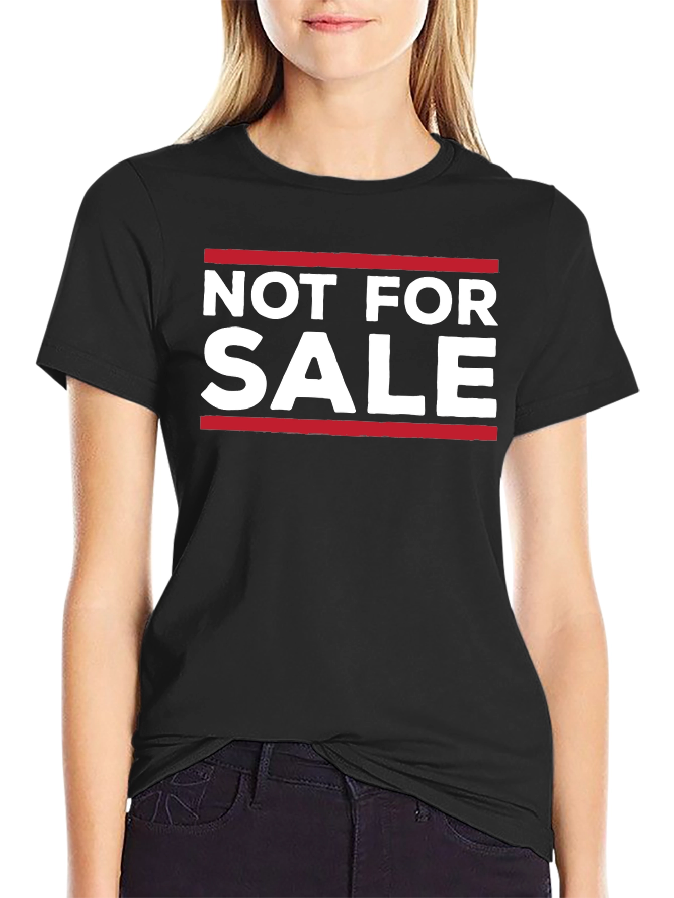 Not For Sale Graphic Tee - Black Cotton Casual Shirt