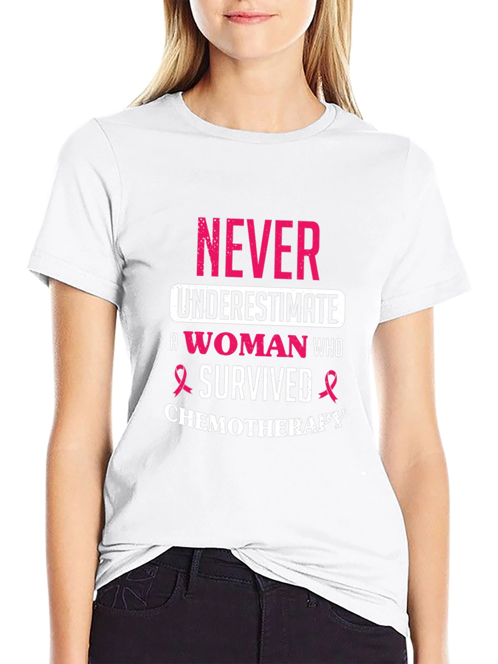 Never Underestimate A Woman Who Survived Chemotherapy T-Shirt