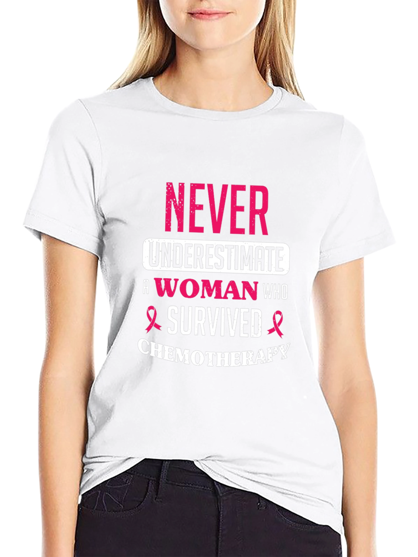 Never Underestimate A Woman Who Survived Chemotherapy T-Shirt