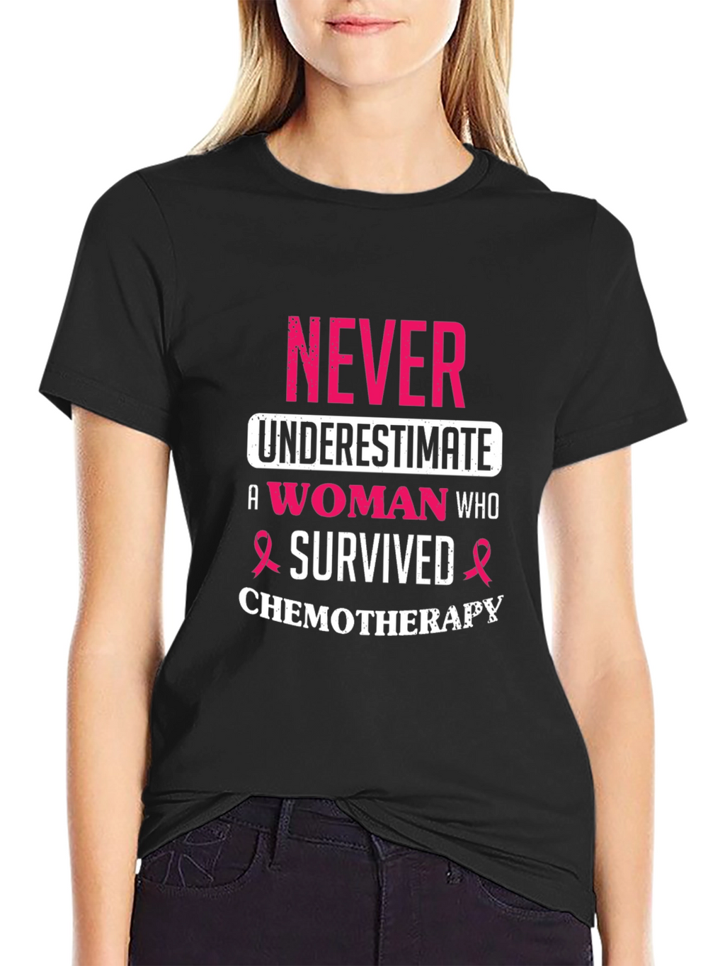 Never Underestimate A Woman Who Survived Chemotherapy T-Shirt