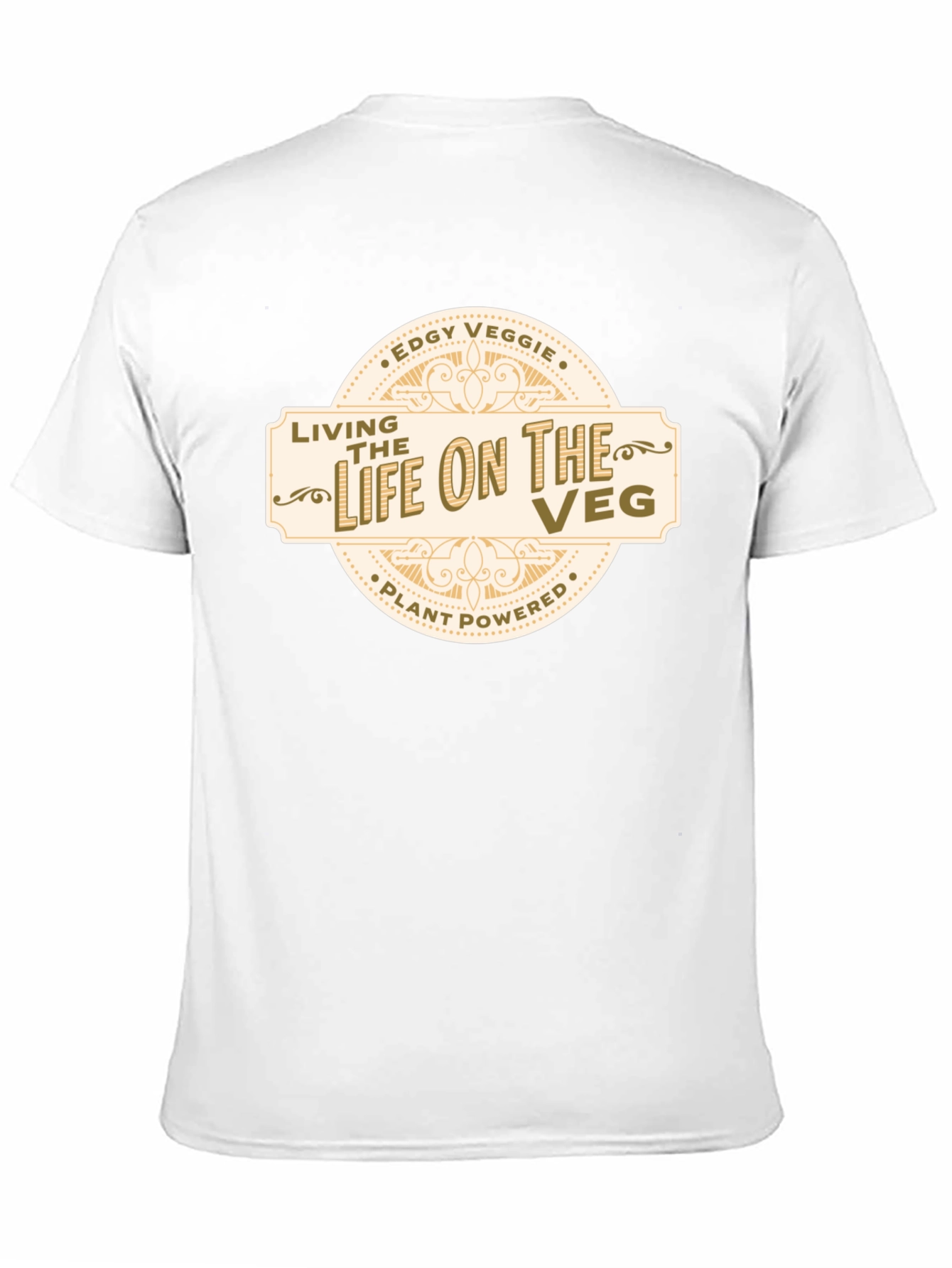 Edgy Veggie Black T-Shirt - Living the Life on the Veg