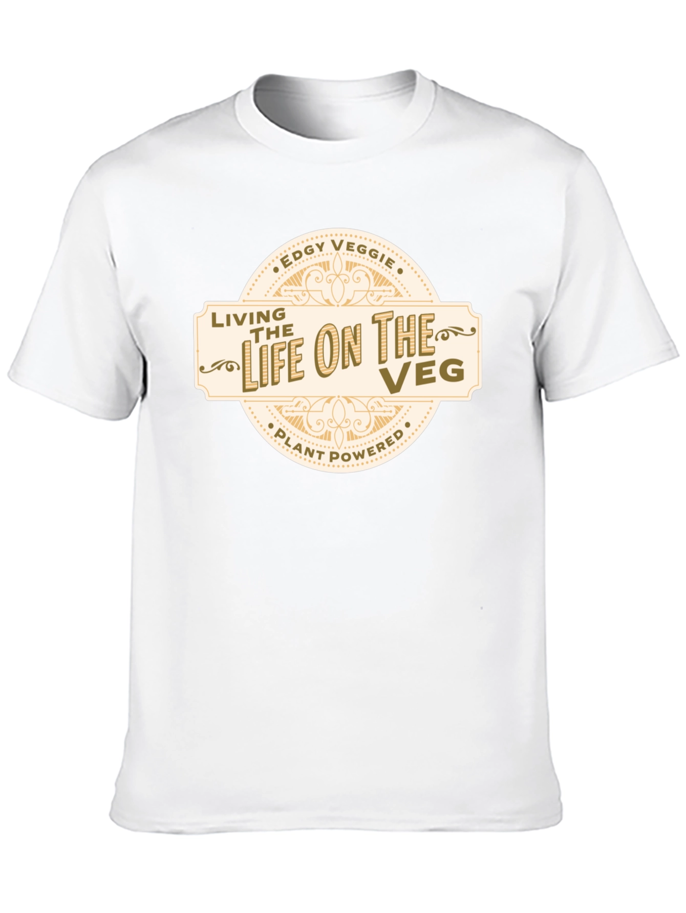 Edgy Veggie Black T-Shirt - Living the Life on the Veg