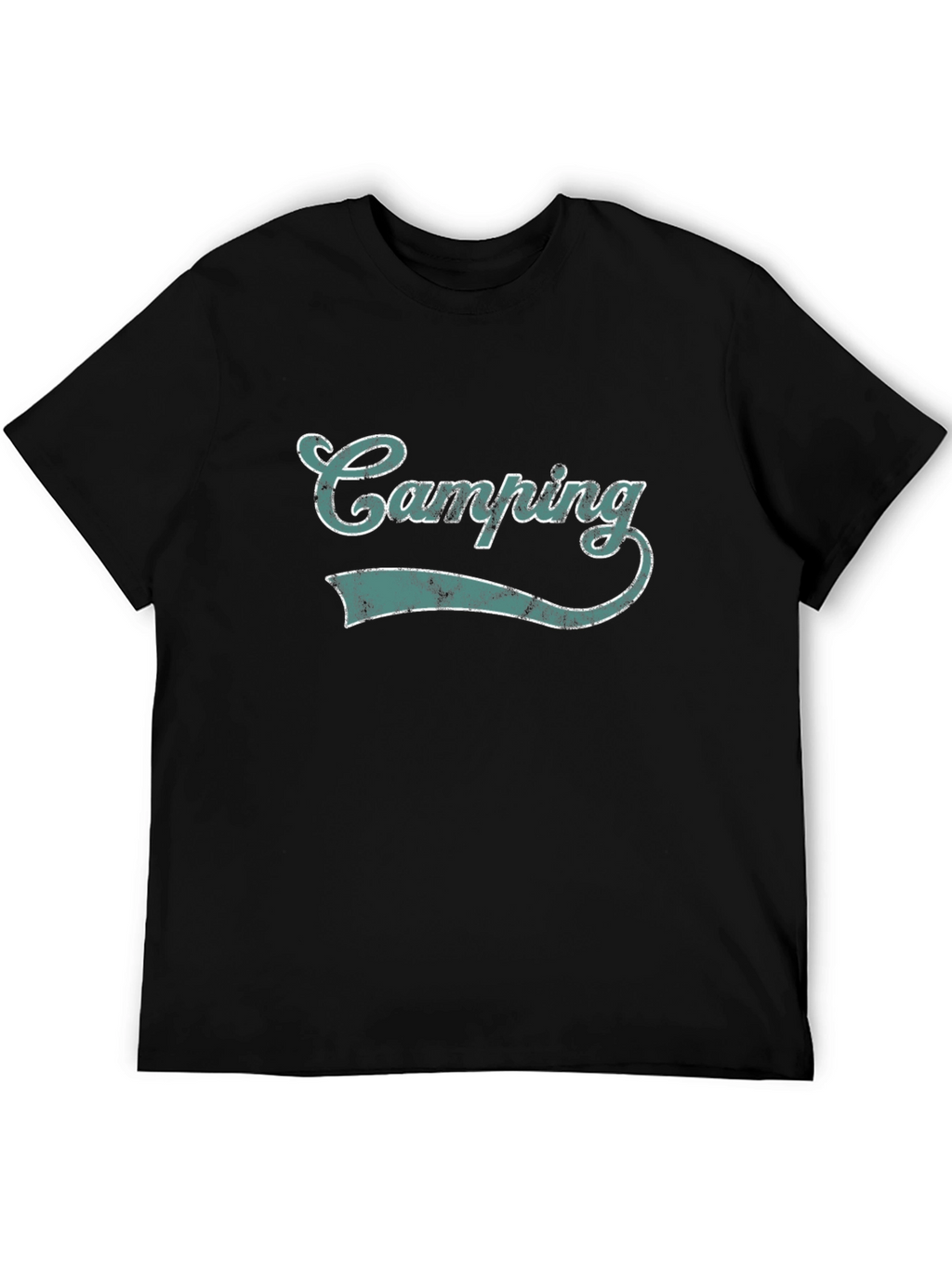 Camping Graphic Tee - Black Short Sleeve Shirt