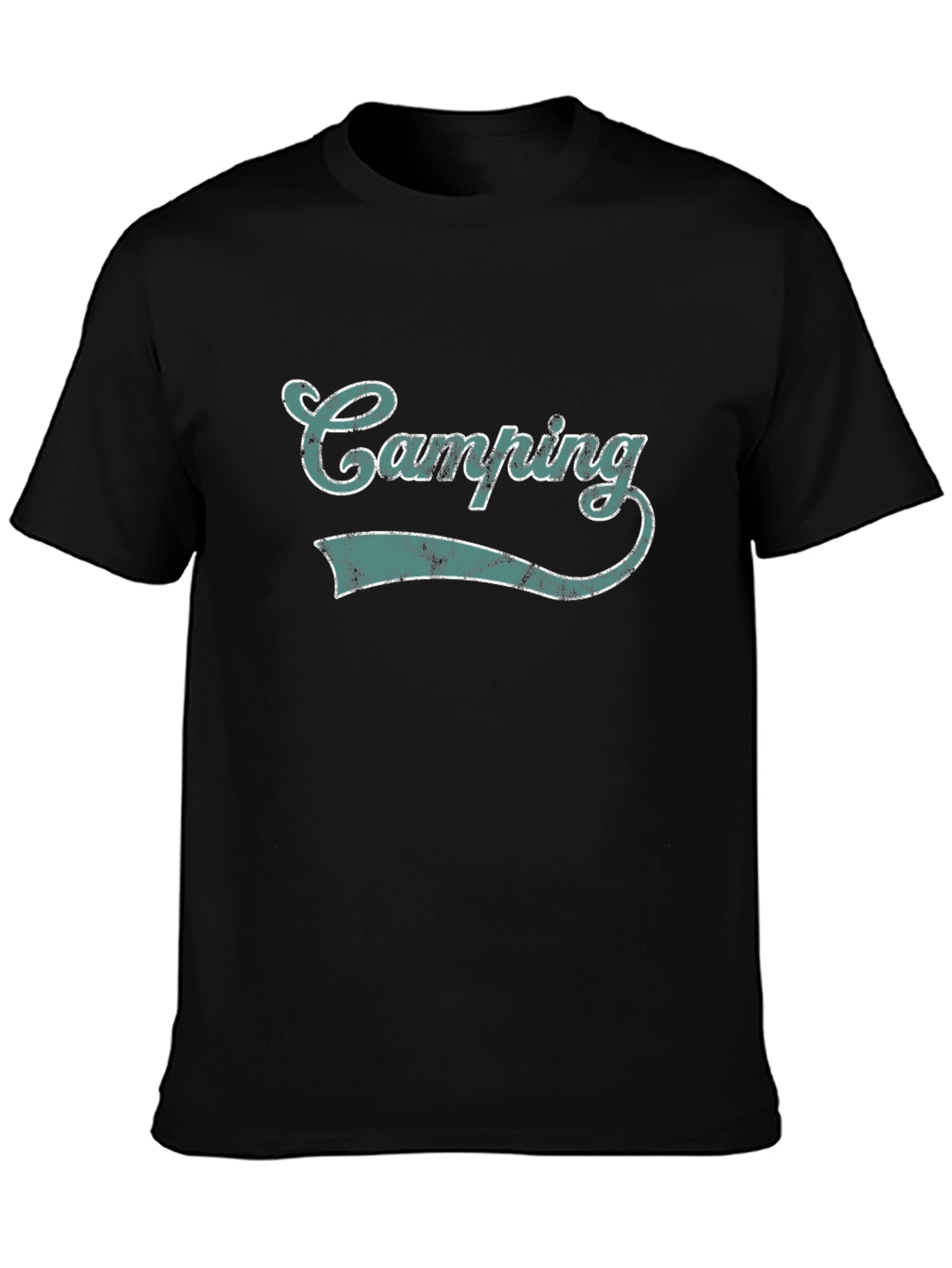 Camping Graphic Tee - Black Short Sleeve Shirt