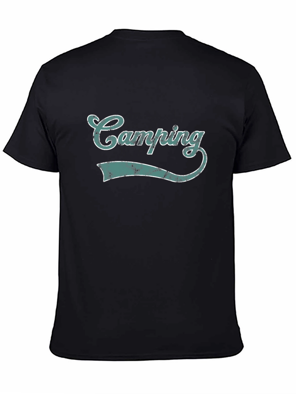 Camping Graphic Tee - Black Short Sleeve Shirt