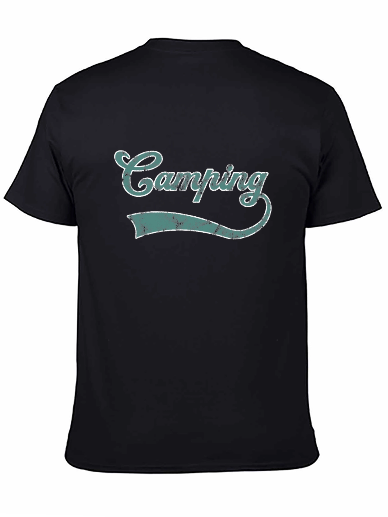 Camping Graphic Tee - Black Short Sleeve Shirt