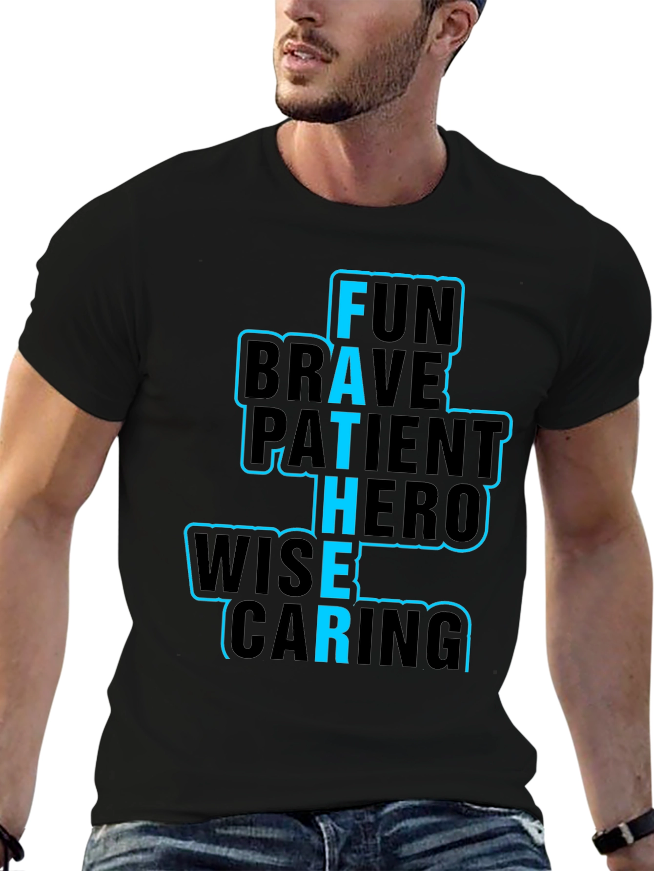 Fathers Day T-Shirt Fun Brave Hero Wise