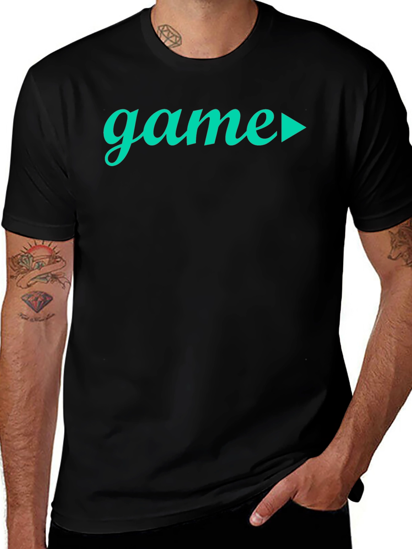 Game On! Mens Black Graphic Tee