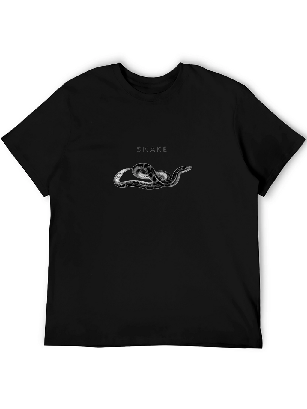 Snake Graphic Print Black T-Shirt