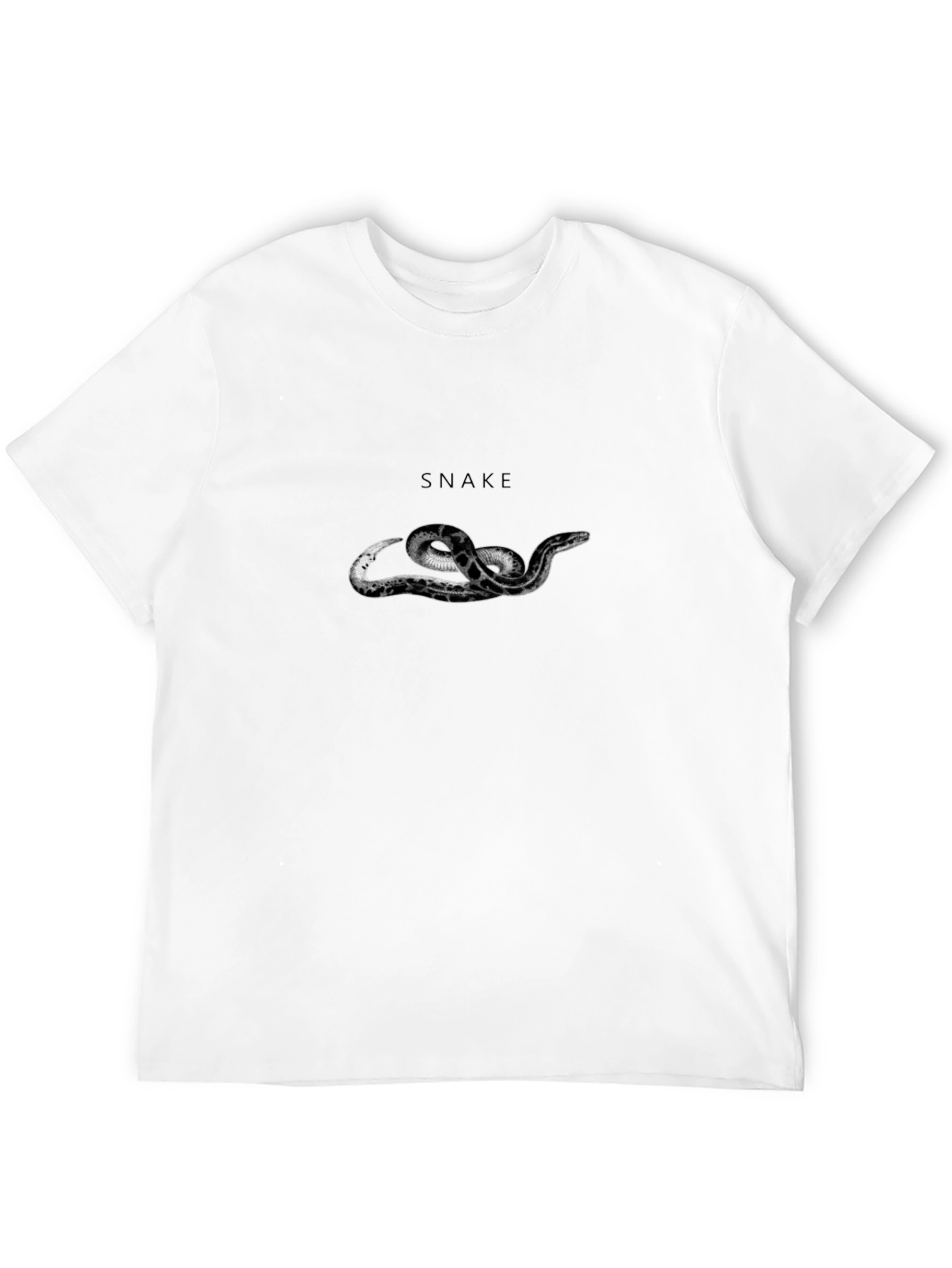 Snake Graphic Print Black T-Shirt