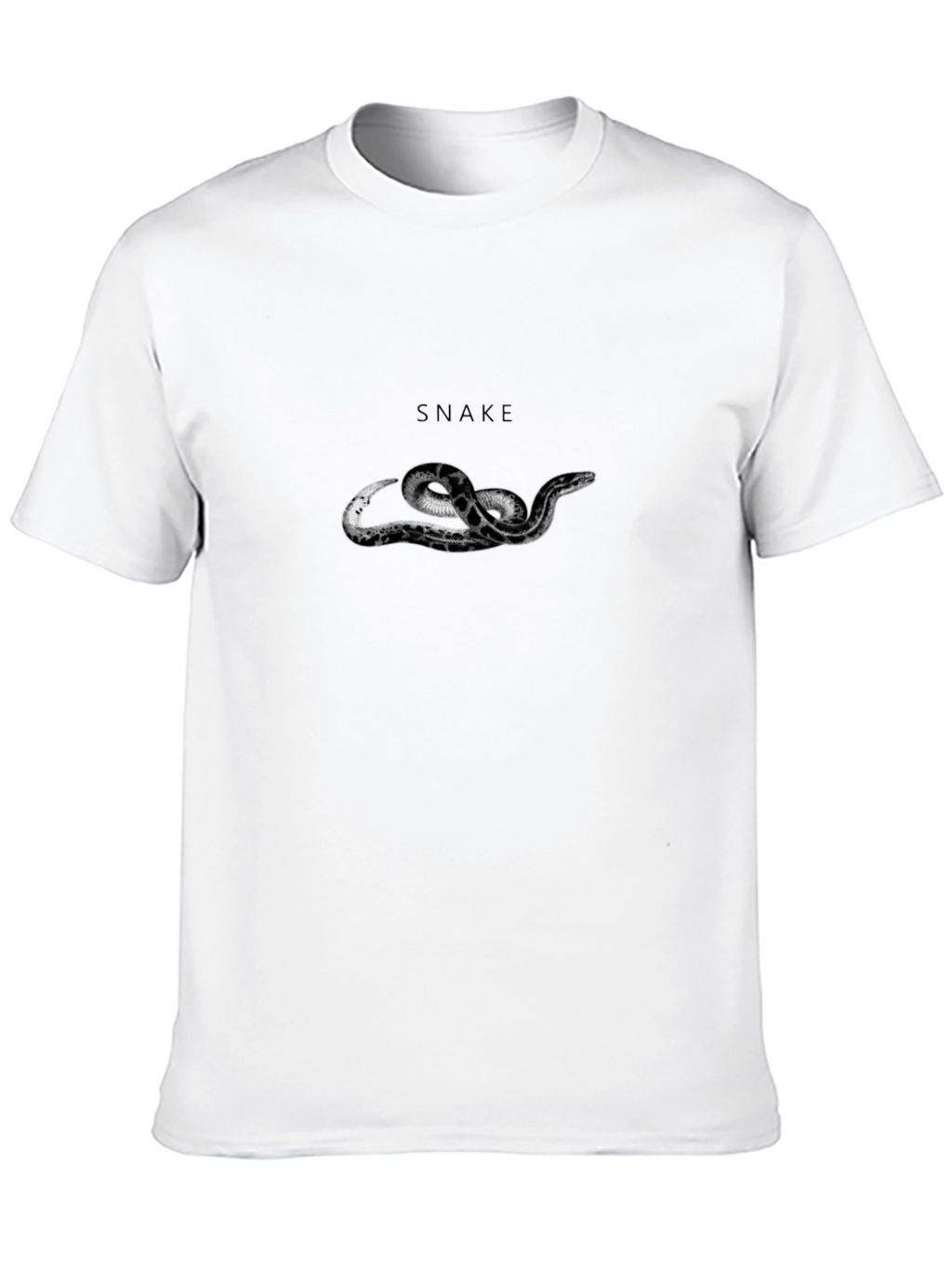 Snake Graphic Print Black T-Shirt