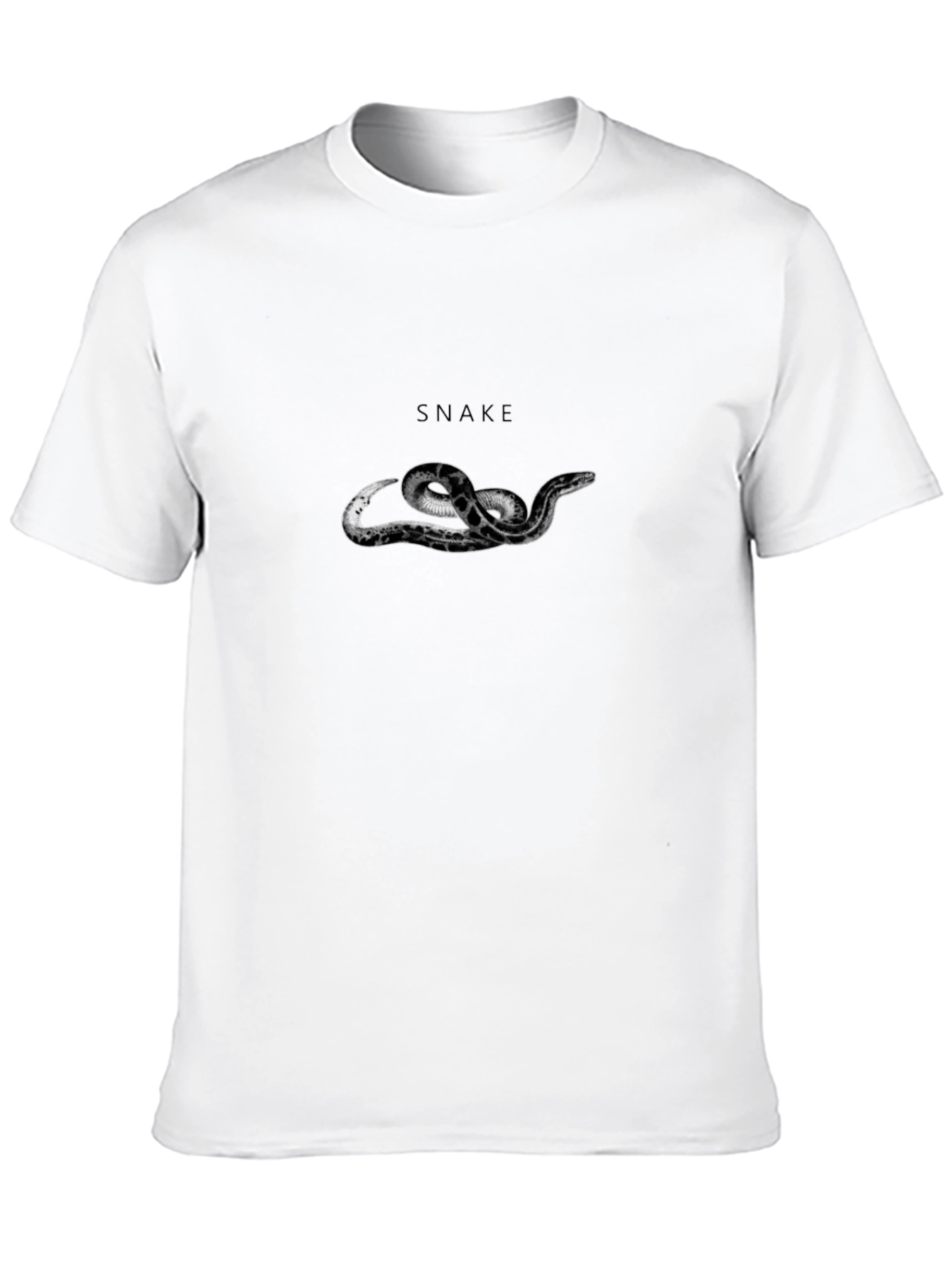 Snake Graphic Print Black T-Shirt