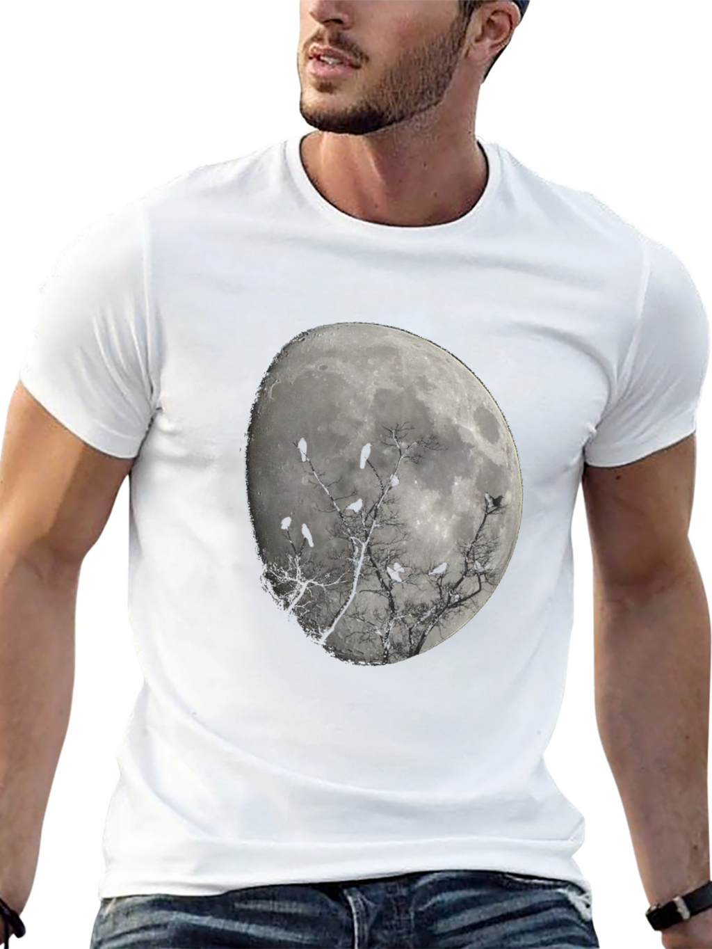 Raven Moon T-Shirt - Unique Gothic Design