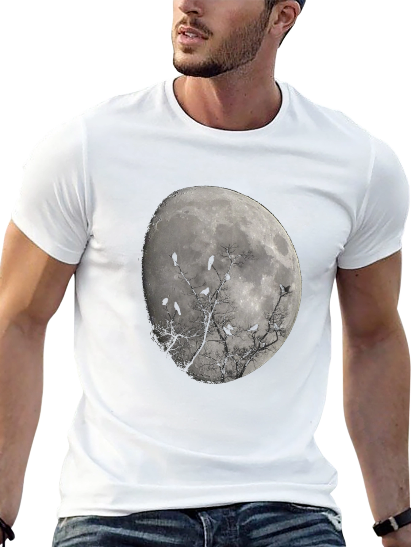Raven Moon T-Shirt - Unique Gothic Design