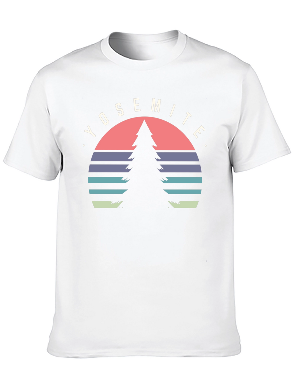 Yosemite Tree Graphic Tee - Black Cotton T-Shirt