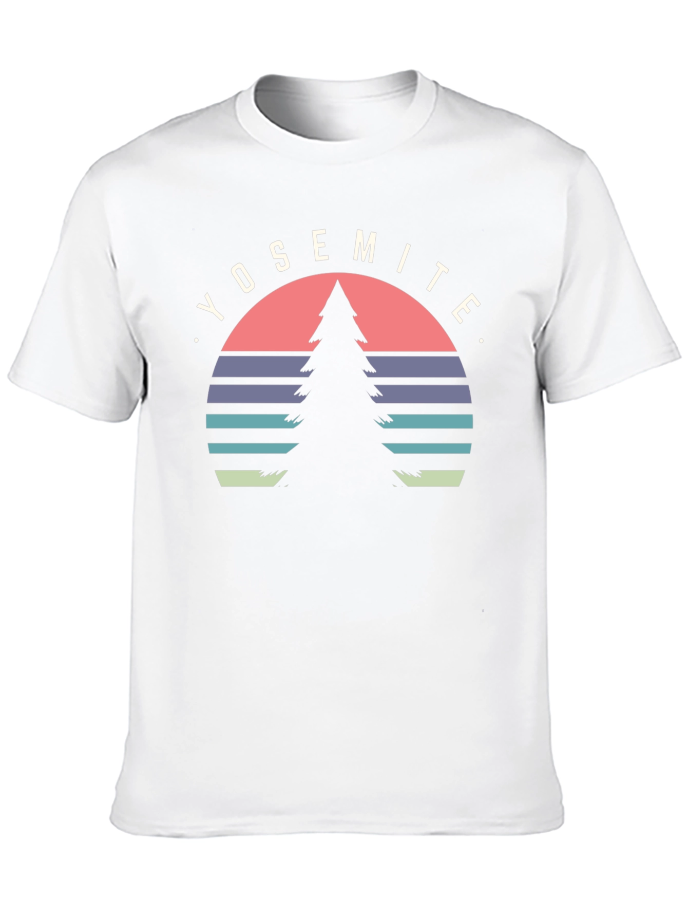 Yosemite Tree Graphic Tee - Black Cotton T-Shirt