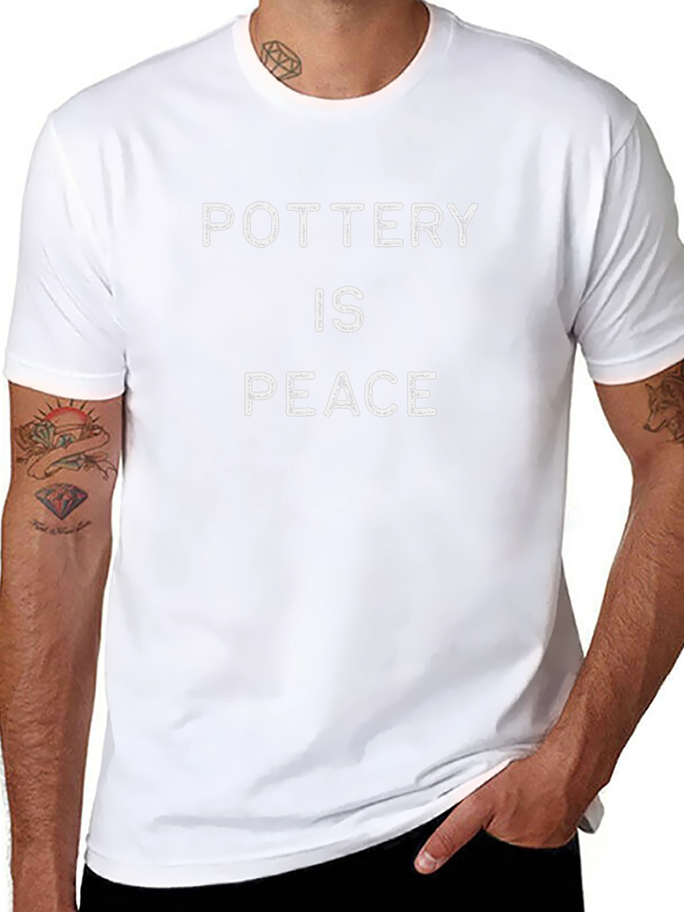 Pottery is Peace Black Graphic T-Shirt