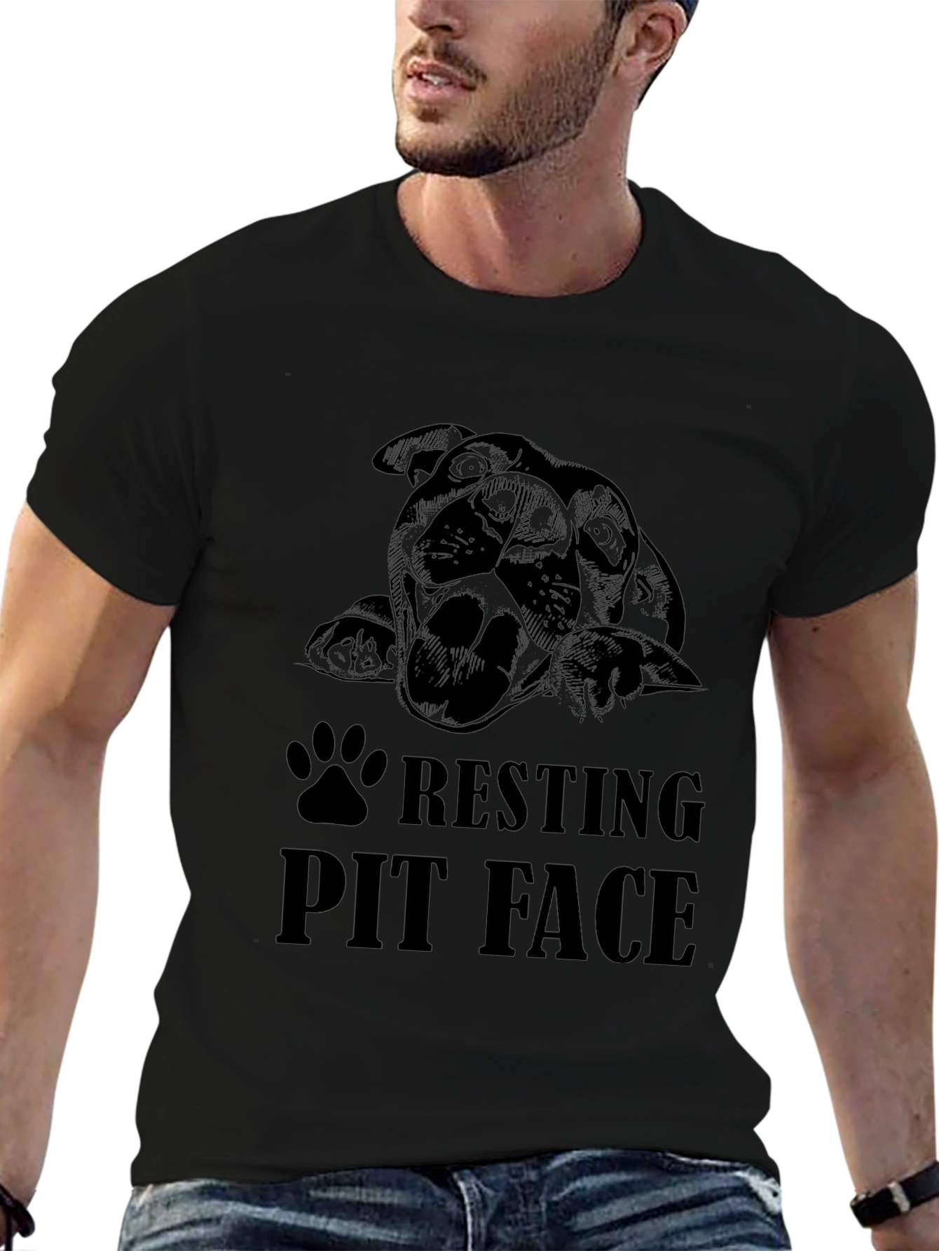 Resting Pit Face Black T-Shirt