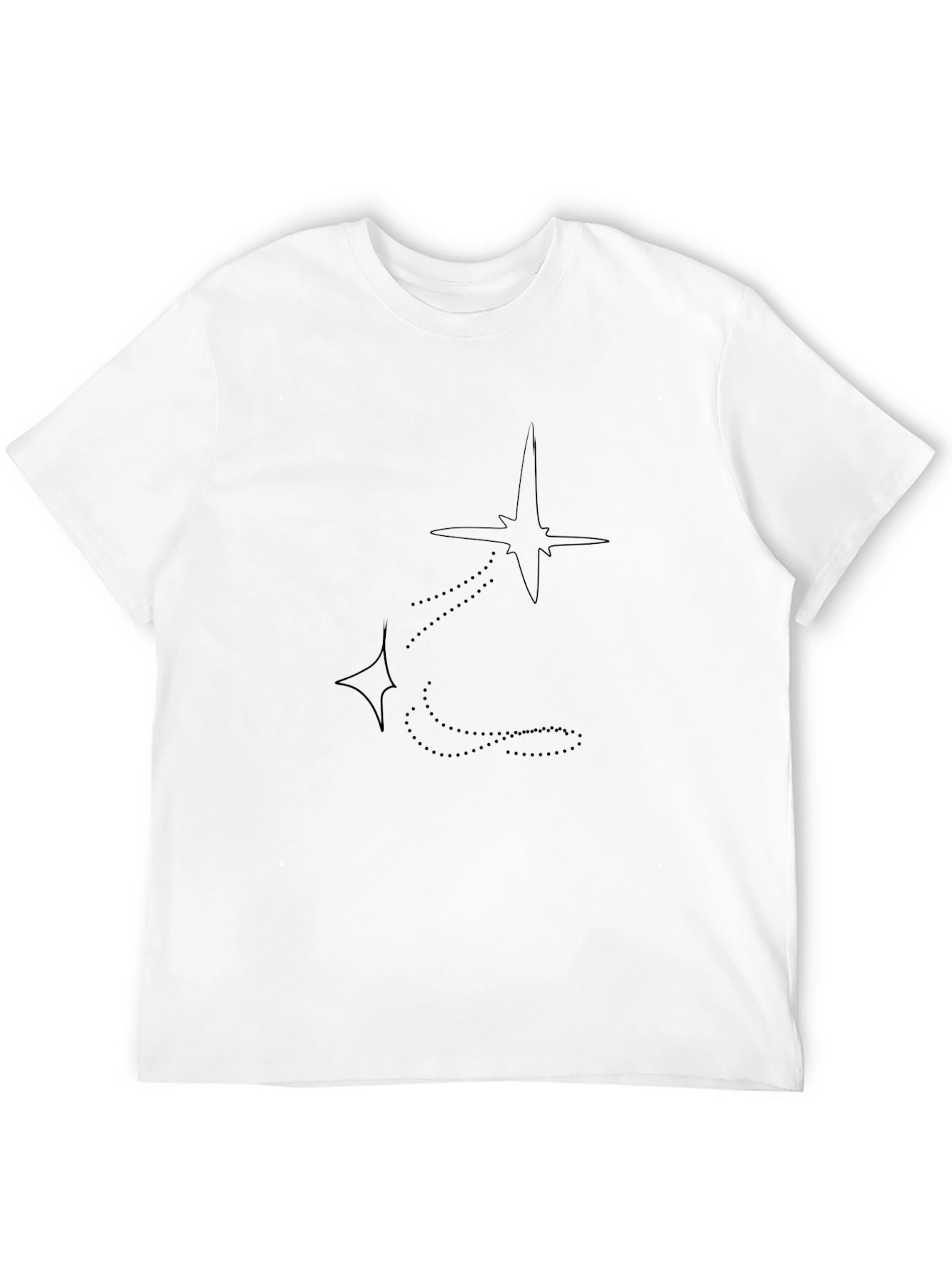 Minimalist Star Constellation Black T-Shirt