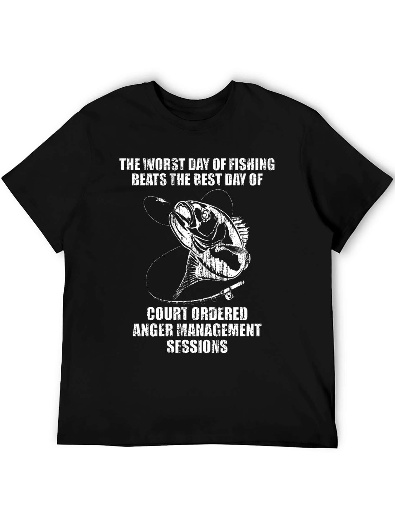 Fishing T-Shirt: Worst Day Beats Best Day!